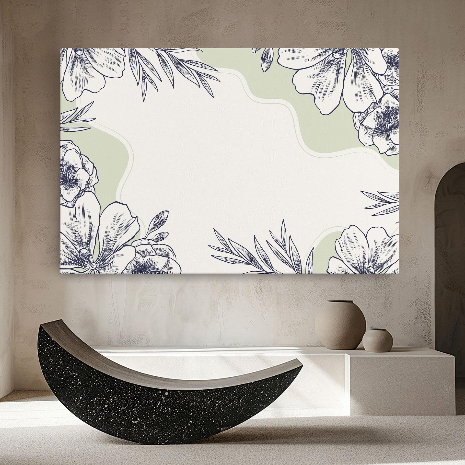 Tablou Canvas Blue Line Green mockup 8