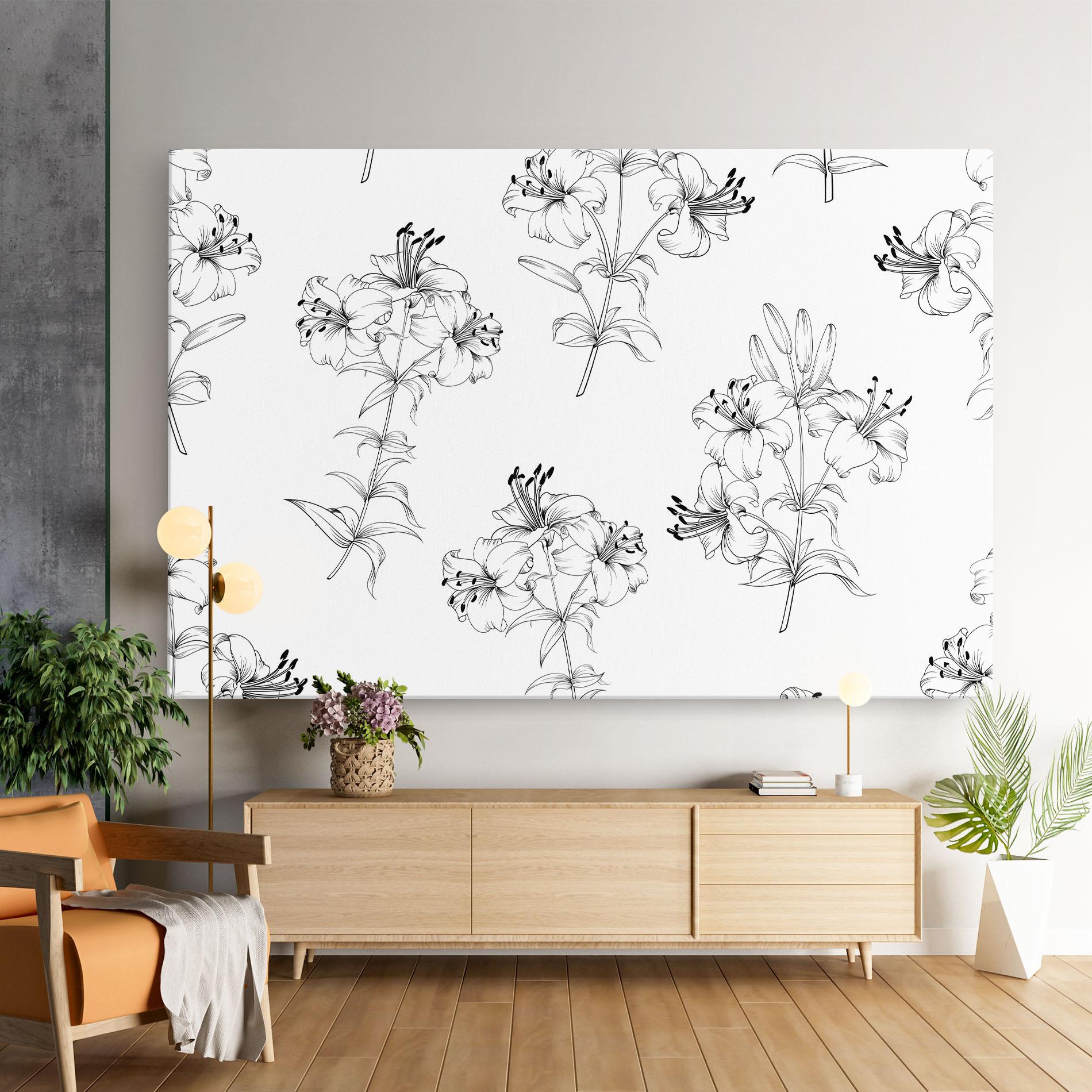 Tablou Canvas Flower Pattern mockup 9