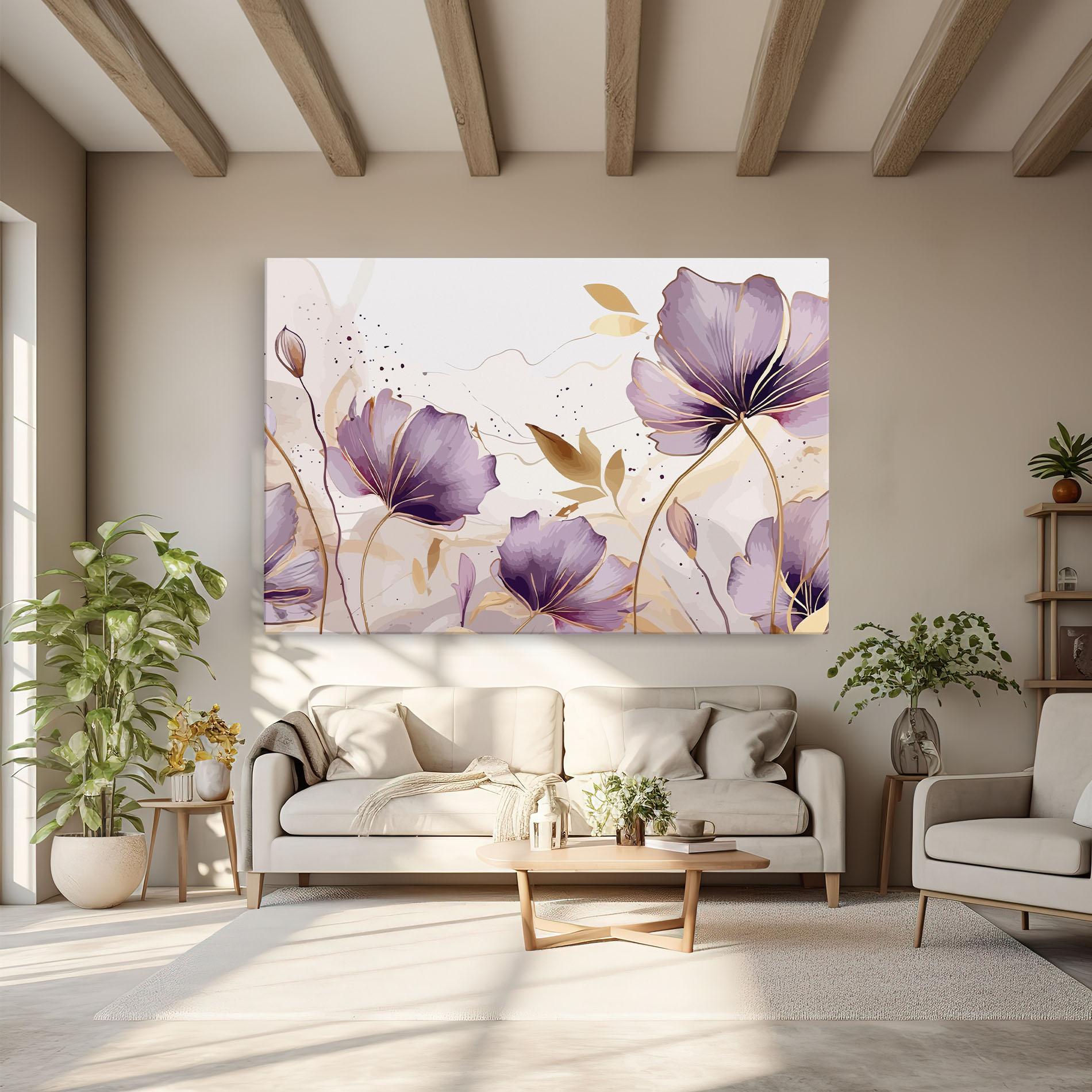 Tablou Canvas Purple Gold Exotic mockup 6