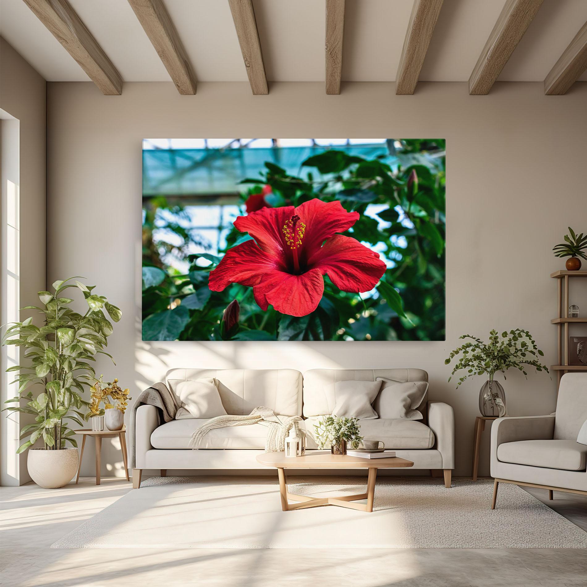 Tablou Canvas Red Exotic Plant mockup 6