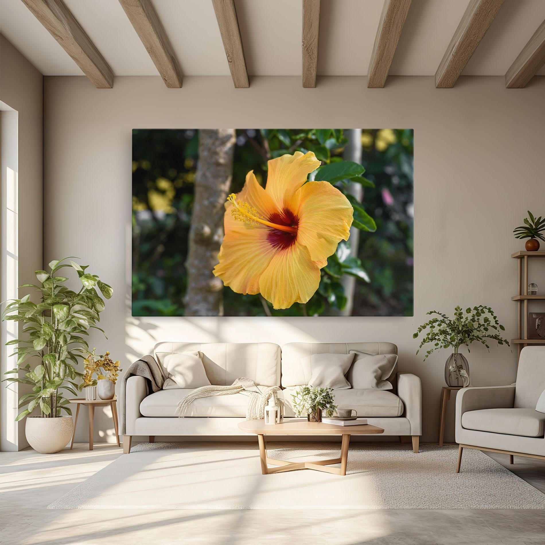 Tablou Canvas Yellow Hibiscus mockup 6