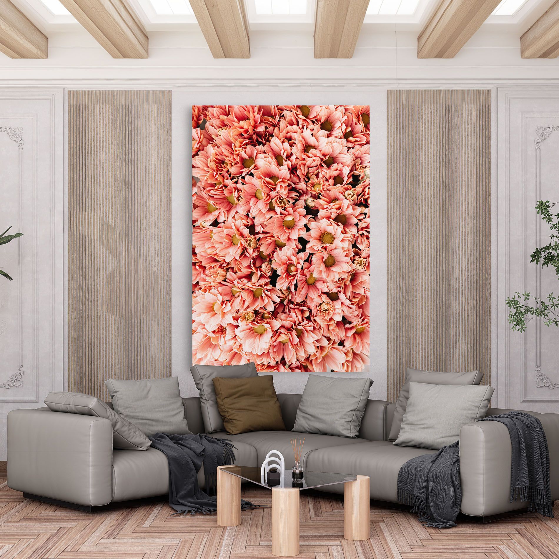 Pink Flowers Bouquet mockup 6