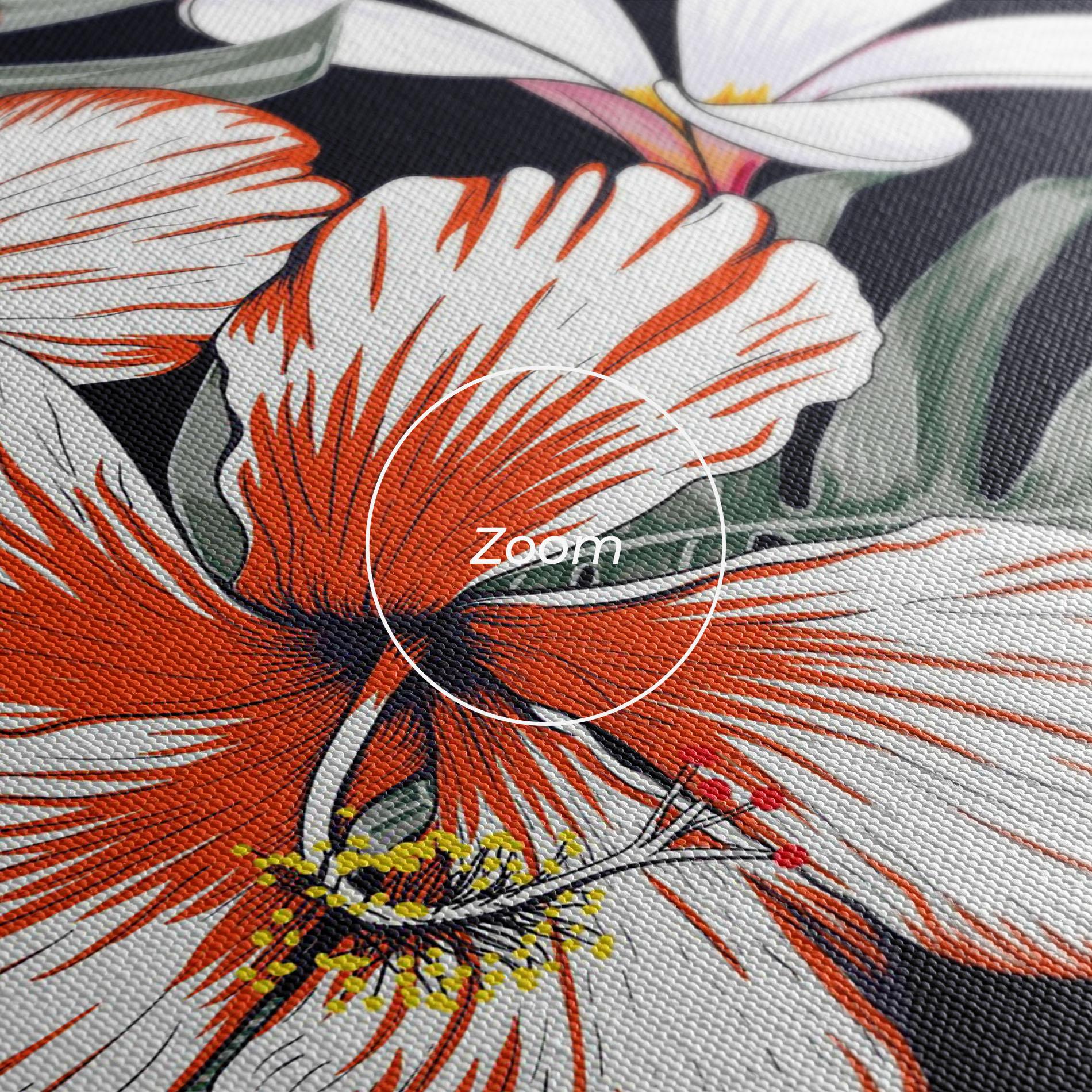 Tablou Canvas Orange White Exotic mockup 3