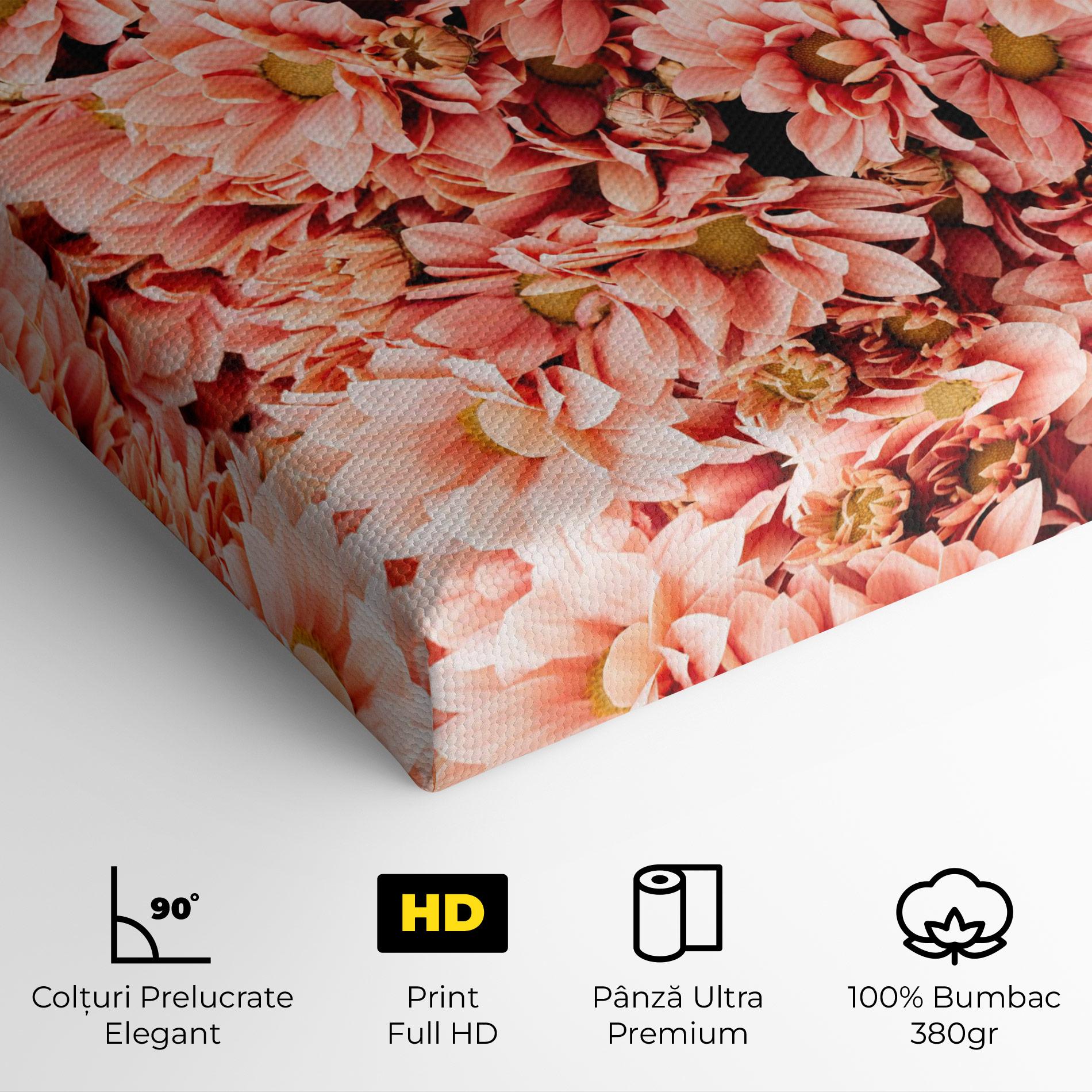 Tablou Canvas Pink Flowers Bouquet mockup 4