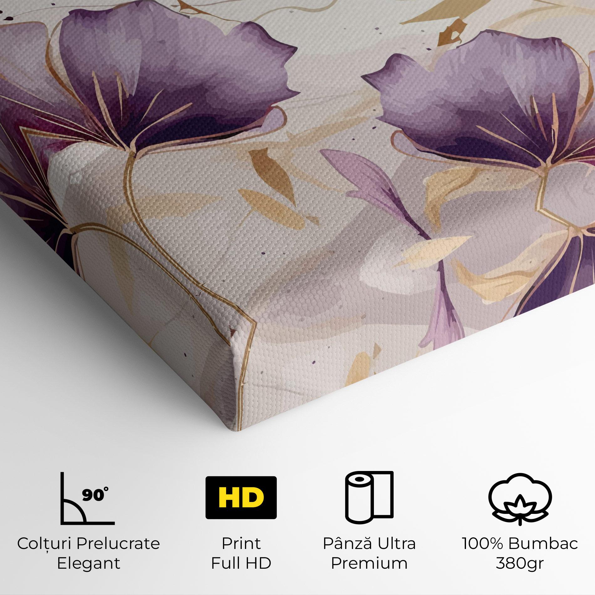 Tablou Canvas Purple Gold Exotic mockup 4