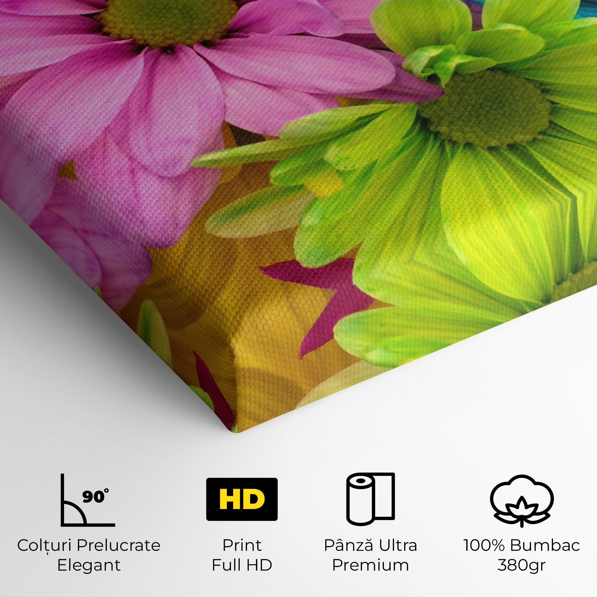 Tablou Canvas Three Shades Of Flower mockup 4