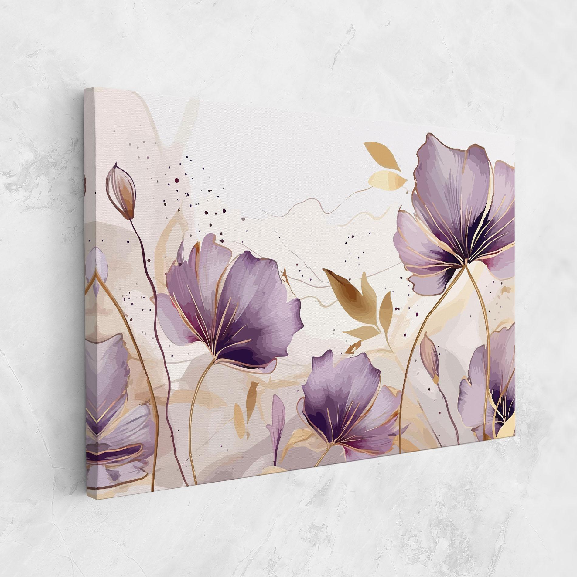 Tablou Canvas Purple Gold Exotic mockup 1