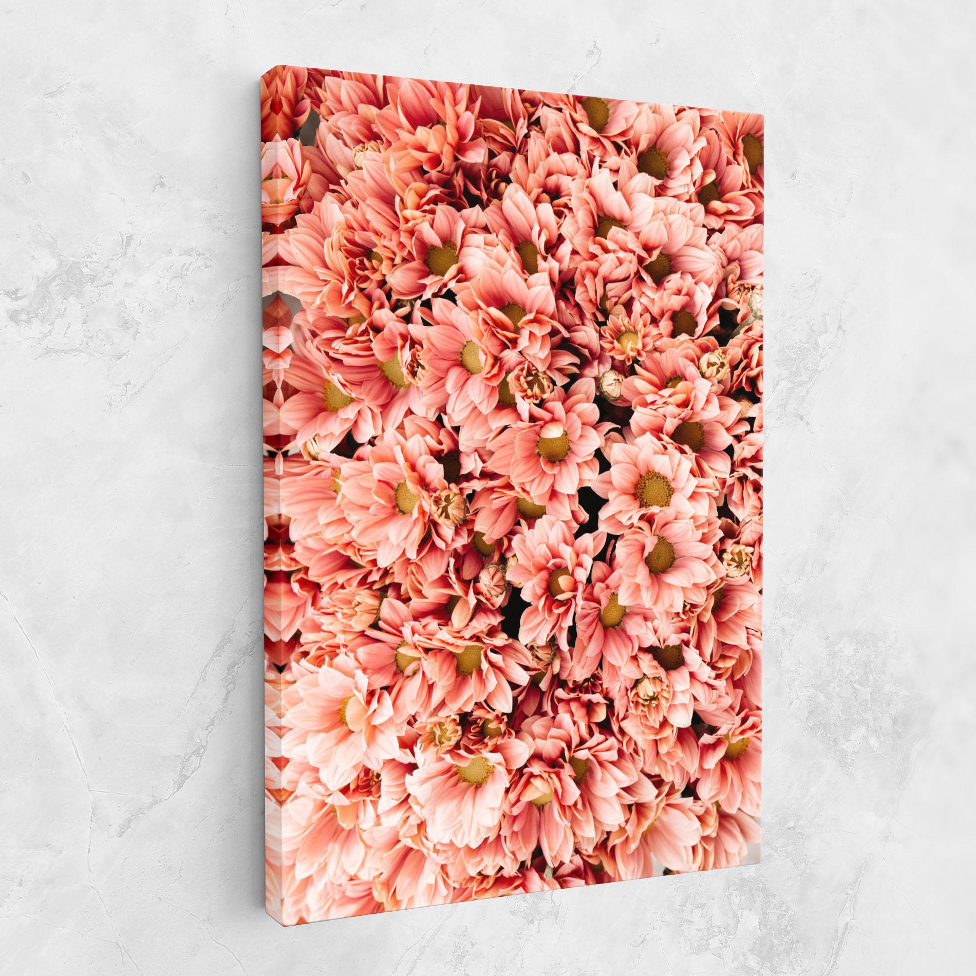 Tablou Canvas Pink Flowers Bouquet mockup 1