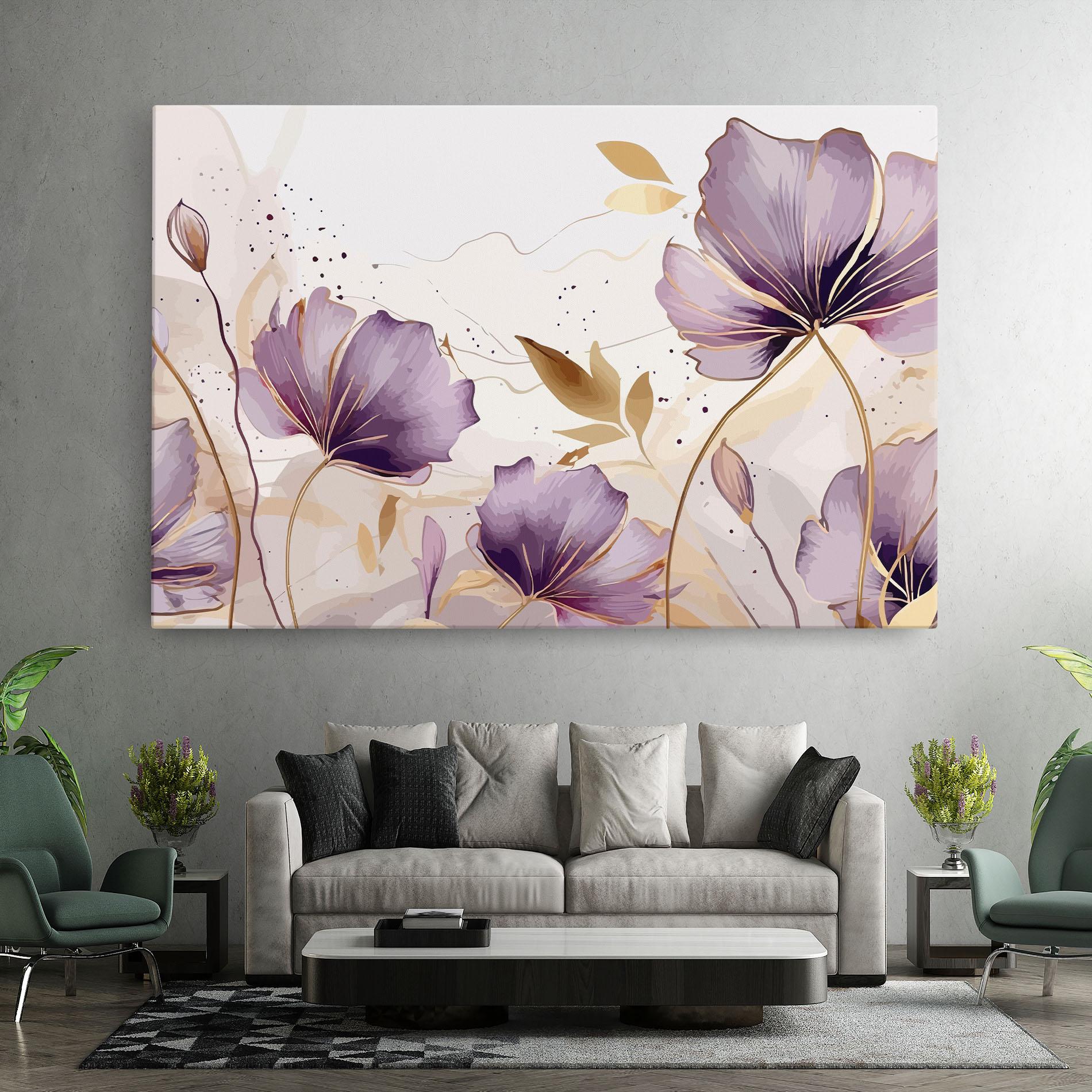 Tablou Canvas Purple Gold Exotic mockup 7