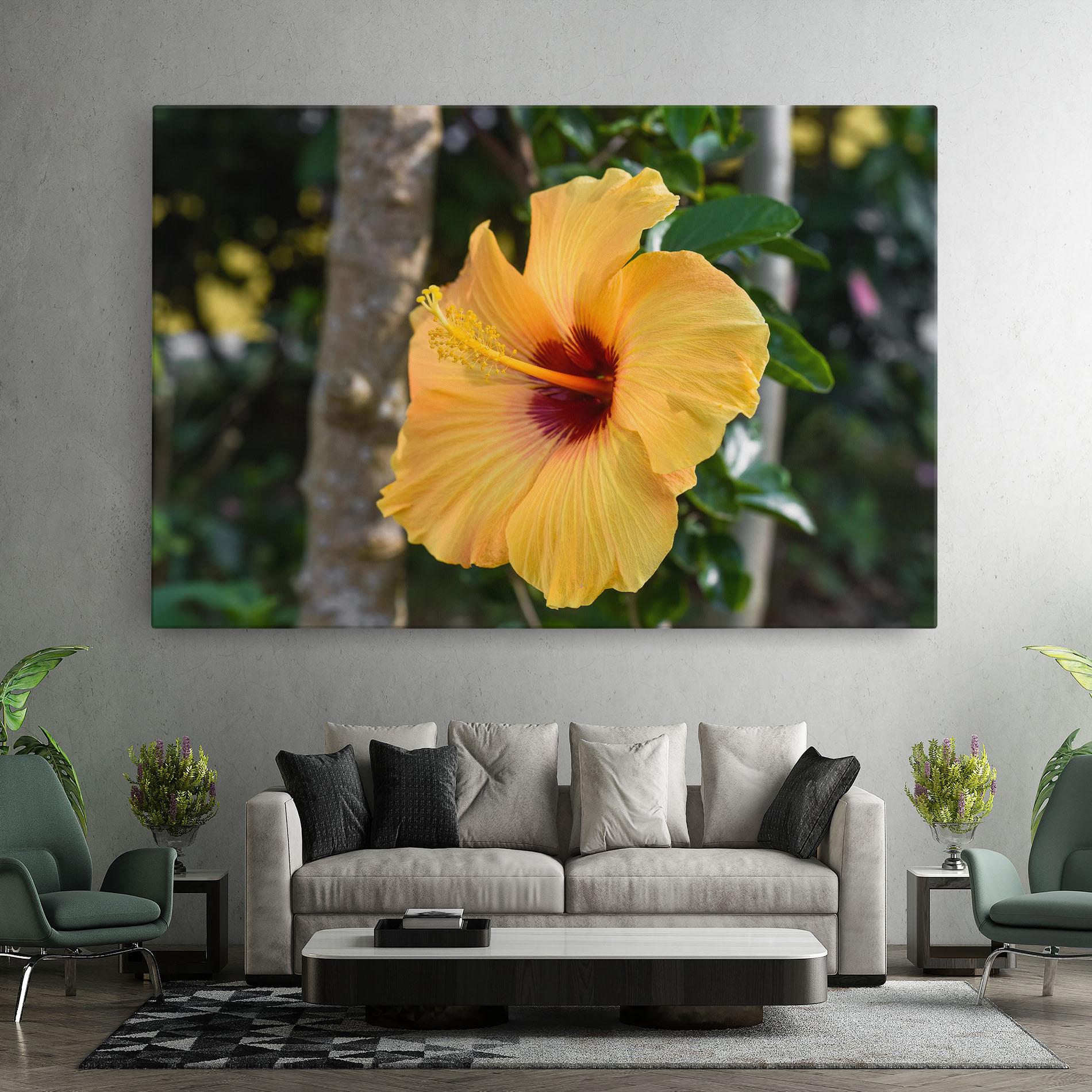 Tablou Canvas Yellow Hibiscus mockup 7