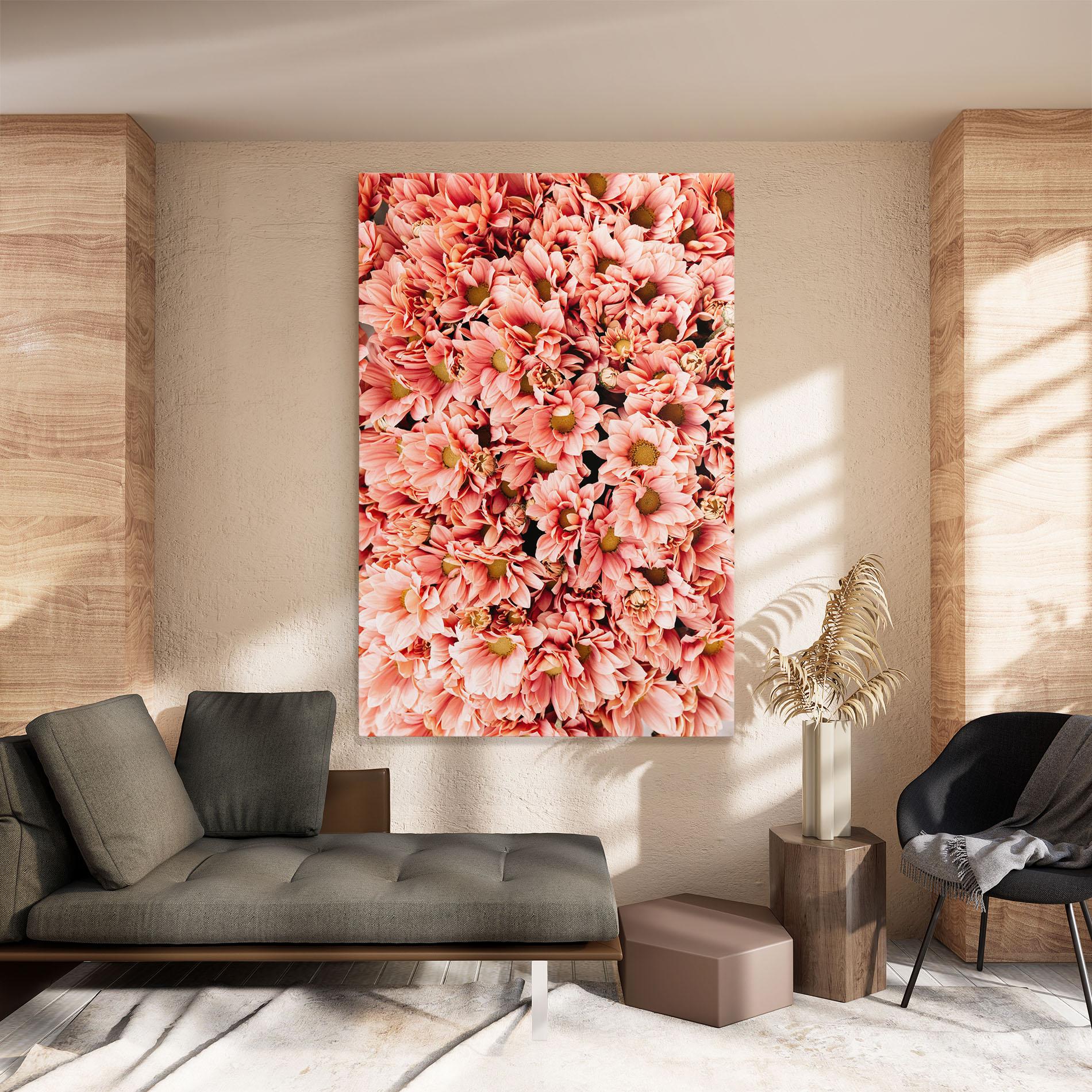 Tablou Canvas Pink Flowers Bouquet mockup 8