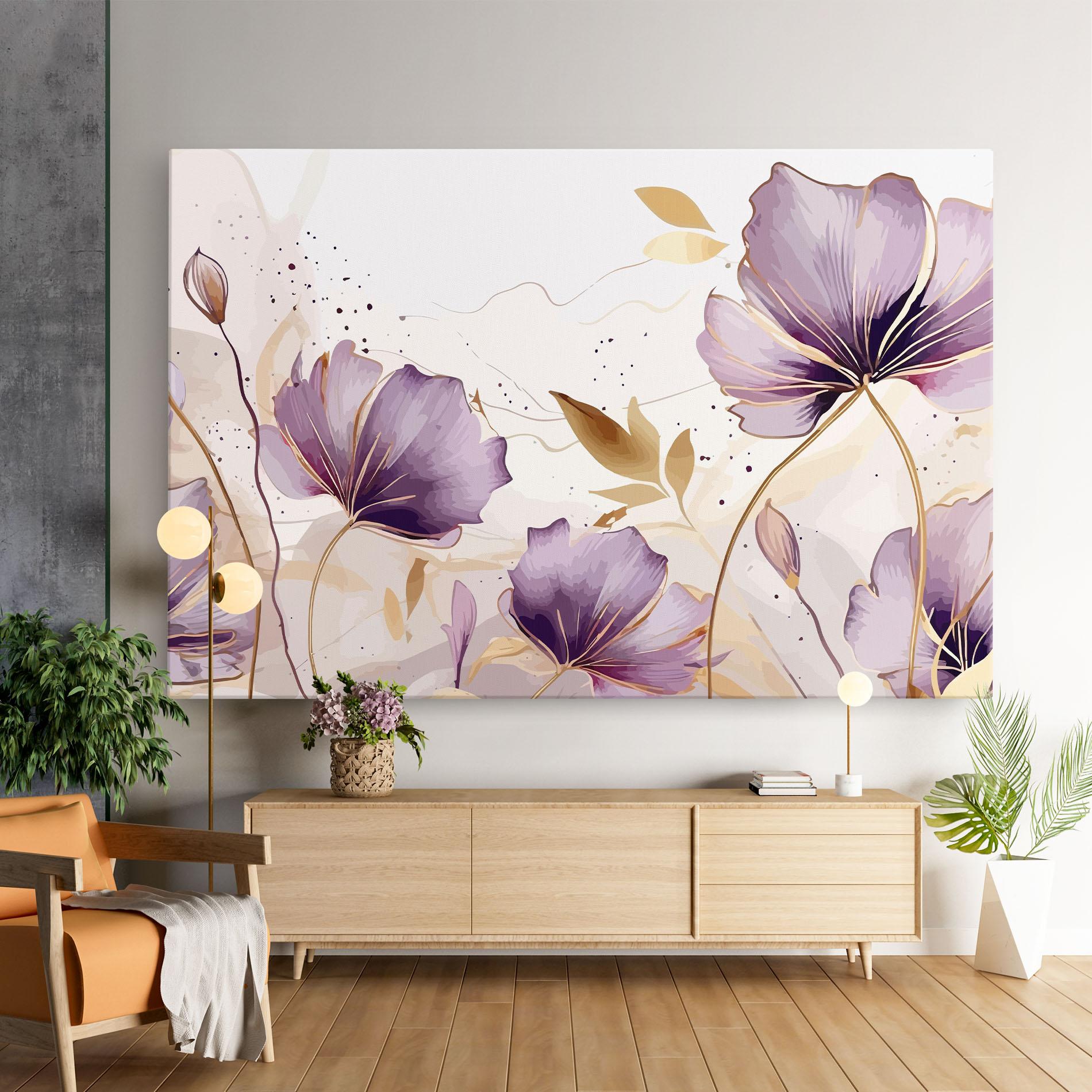 Tablou Canvas Purple Gold Exotic mockup 9