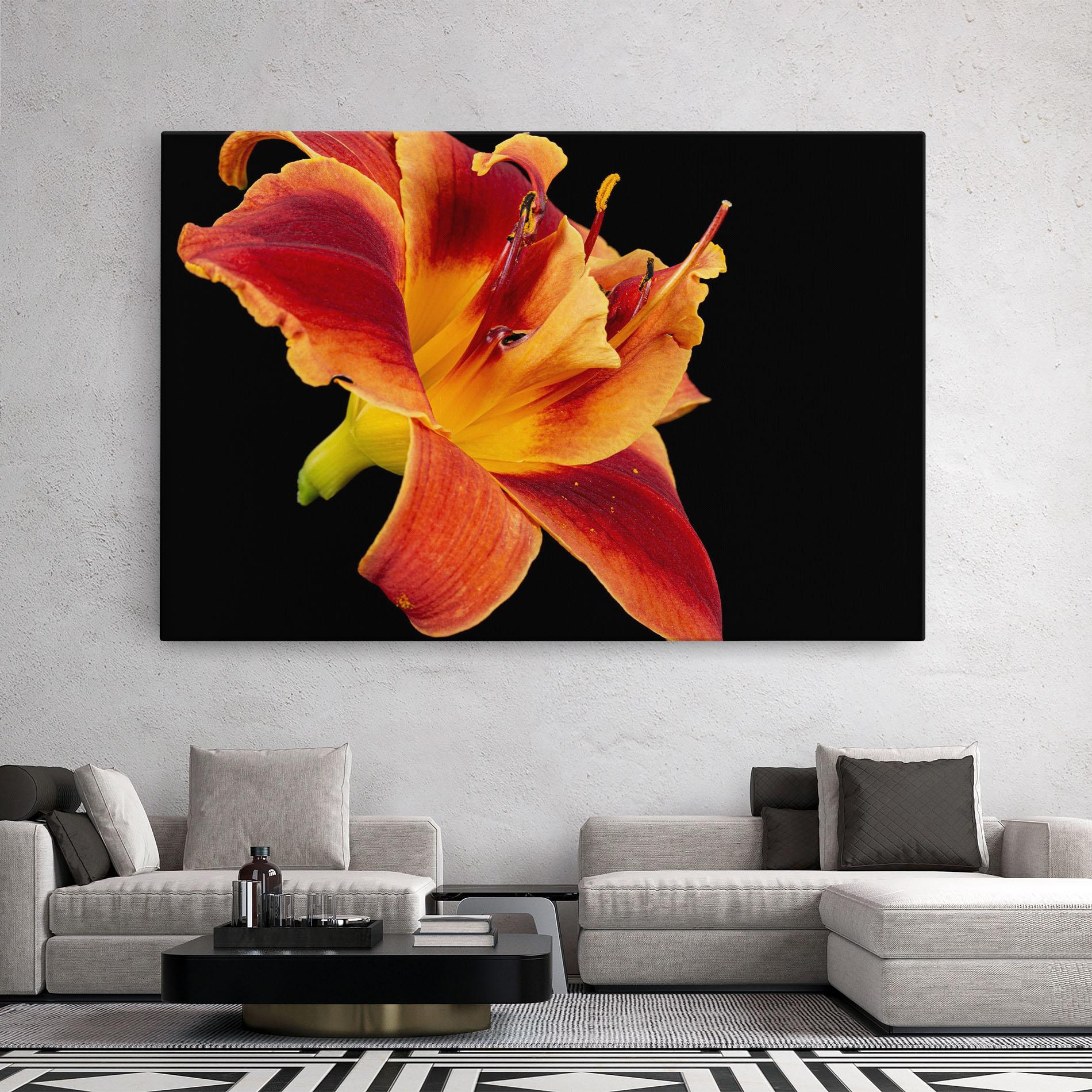 Tablou Canvas Exotic Orange Red mockup 2