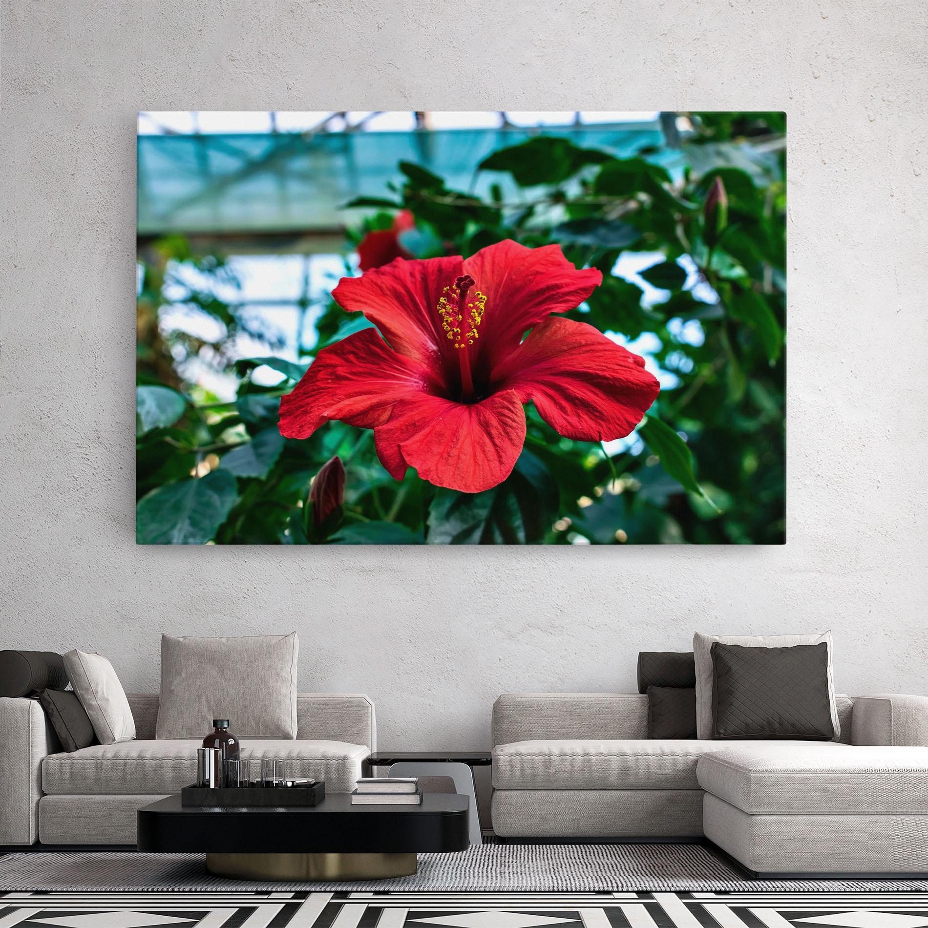 Tablou Canvas Red Exotic Plant mockup 2