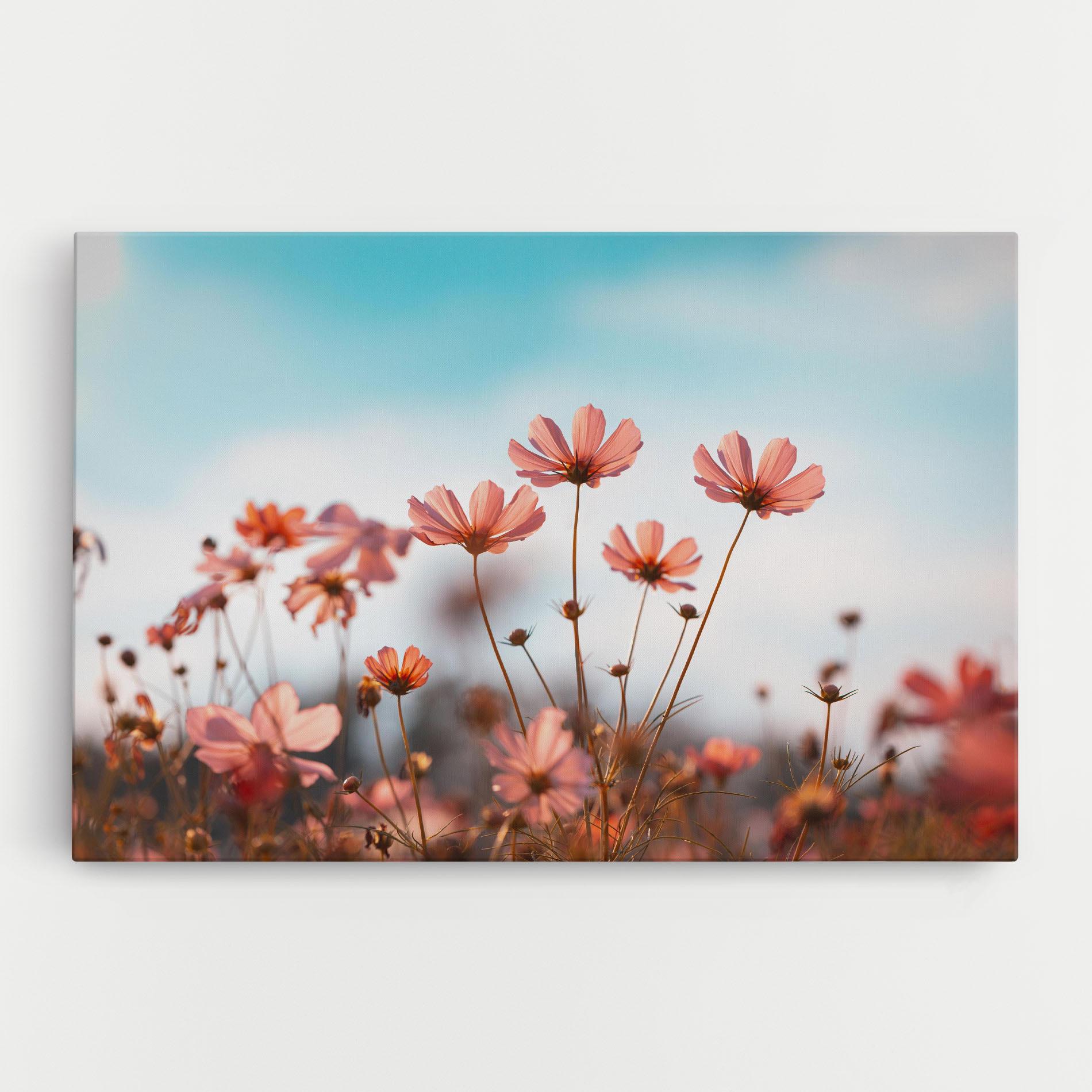 Tablou Canvas Cosmos Flowers Beautiful mockup 0
