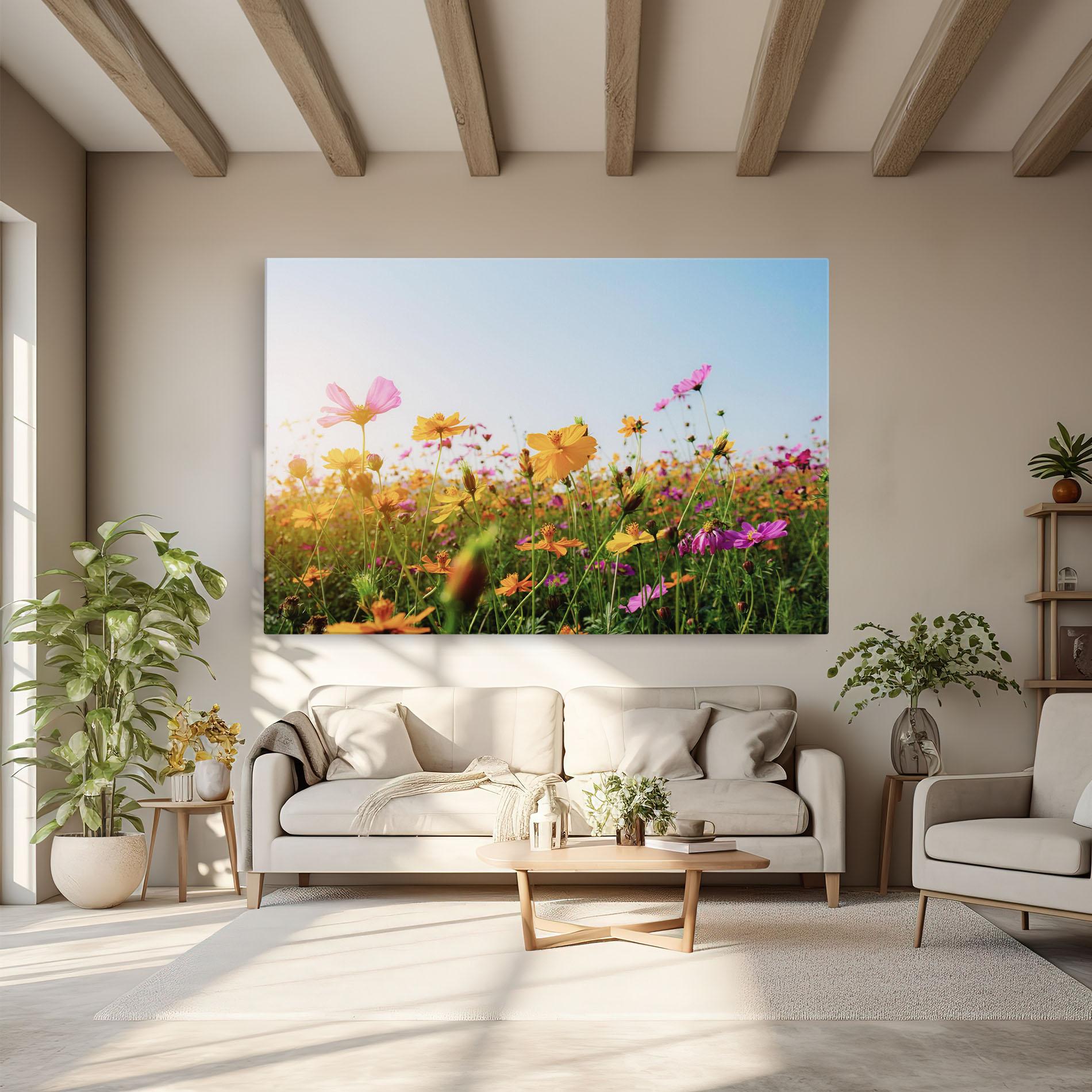 Tablou Canvas Cosmos Field Sunset mockup 6