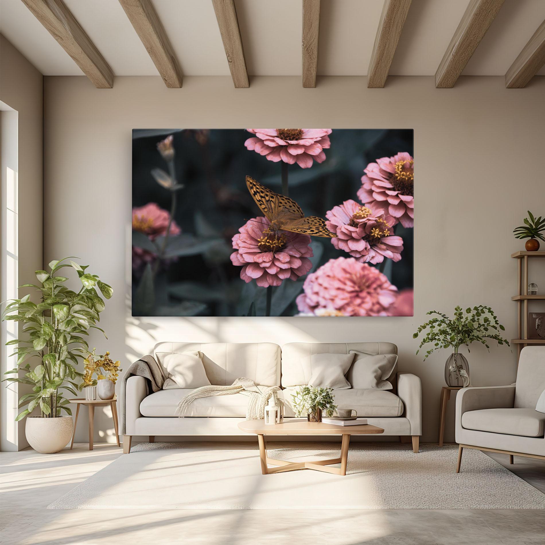 Tablou Canvas Flower Butterfly mockup 6