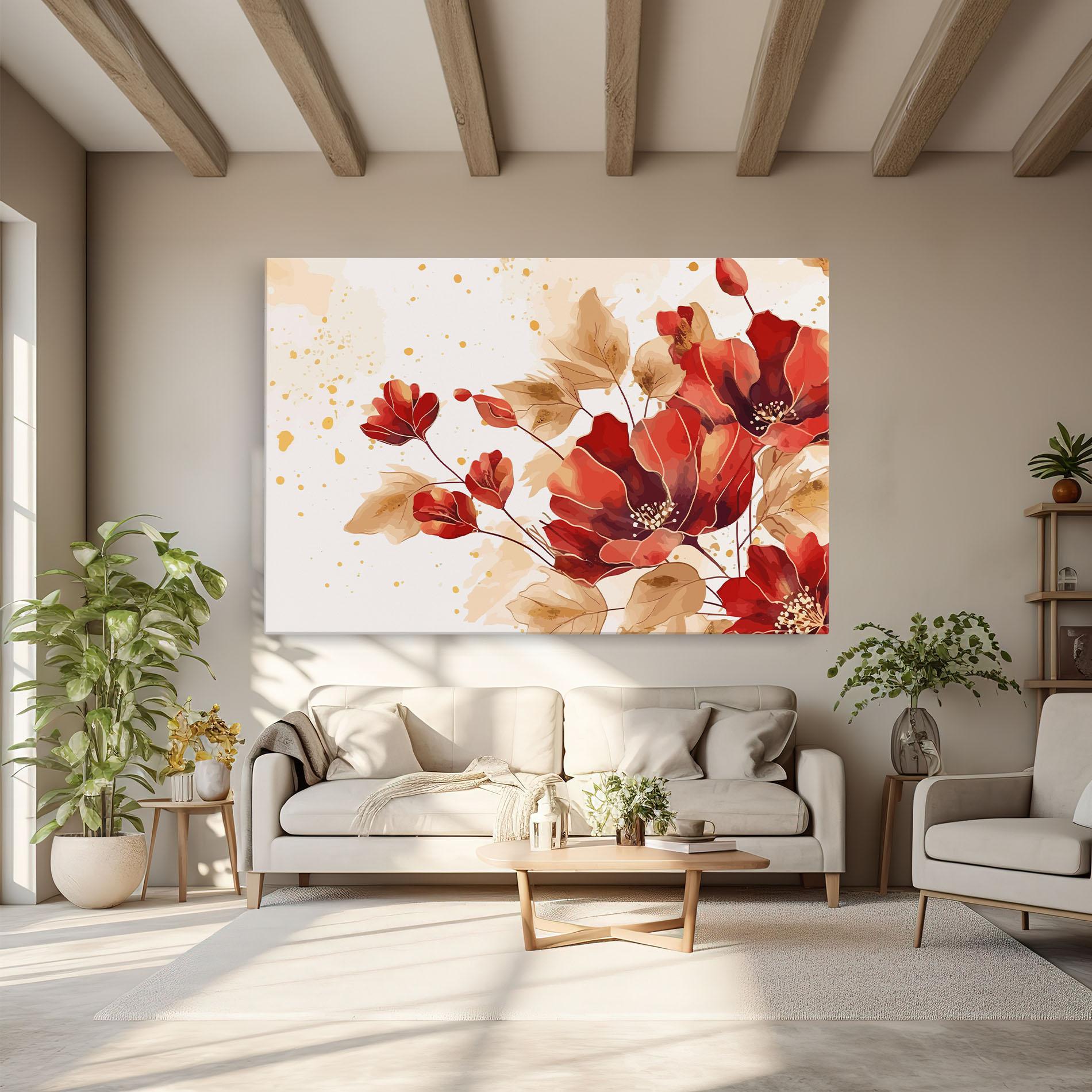 Tablou Canvas Red Wild Gold mockup 6