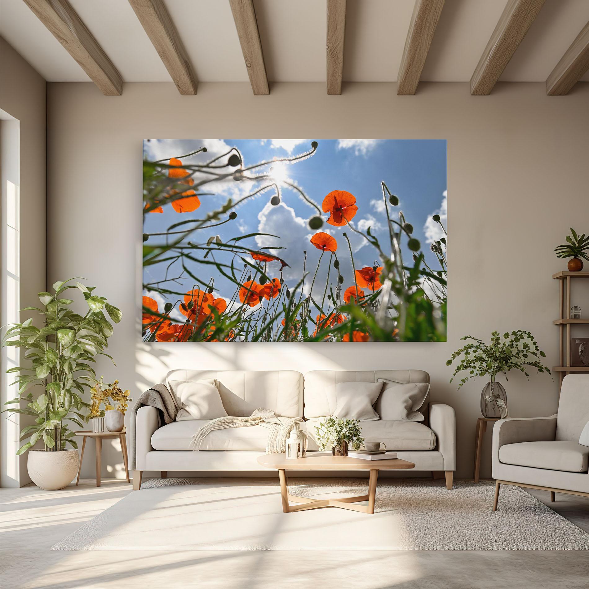 Tablou Canvas Wild Poppy Daylight mockup 6