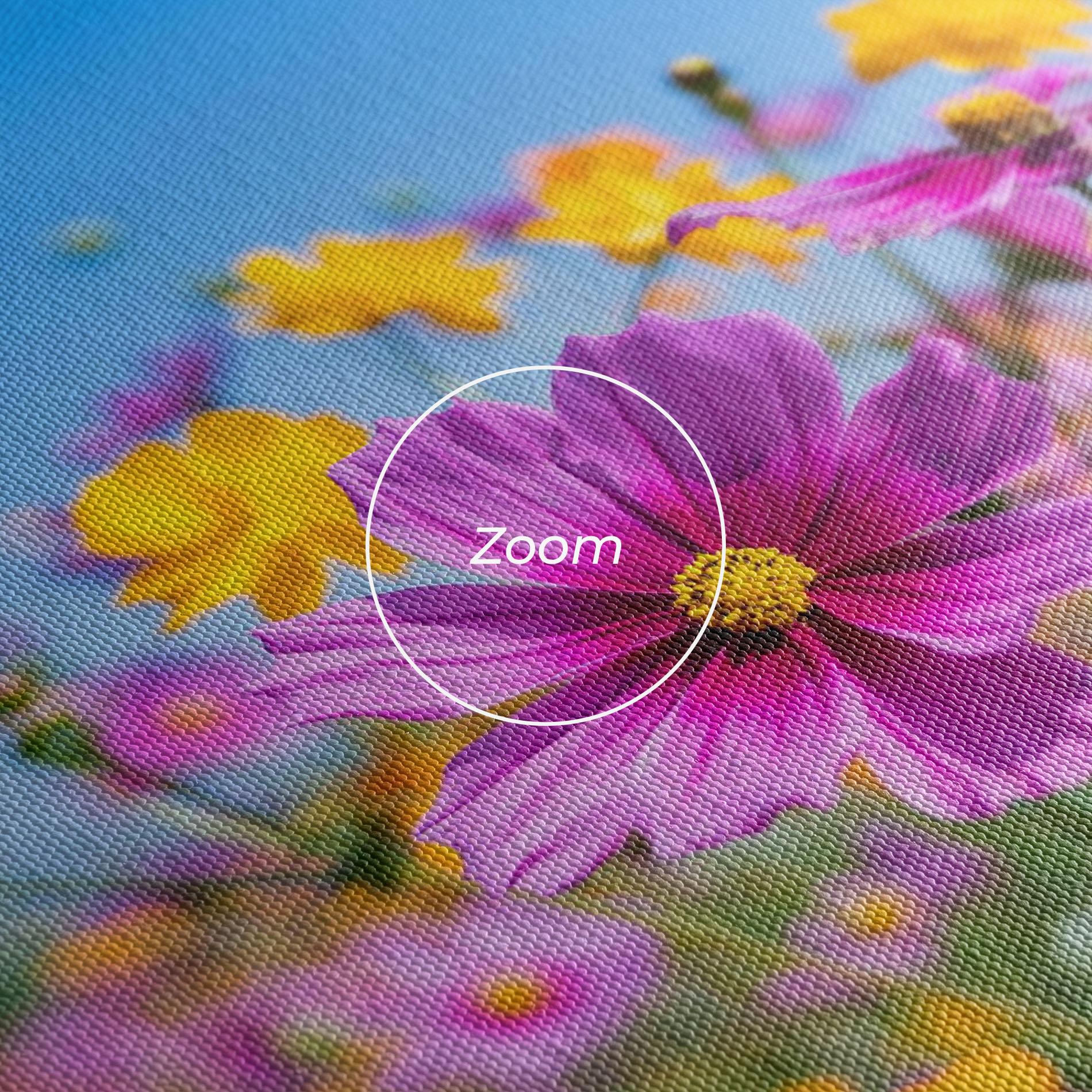 Tablou Canvas Cosmos Flowers Grassland mockup 3