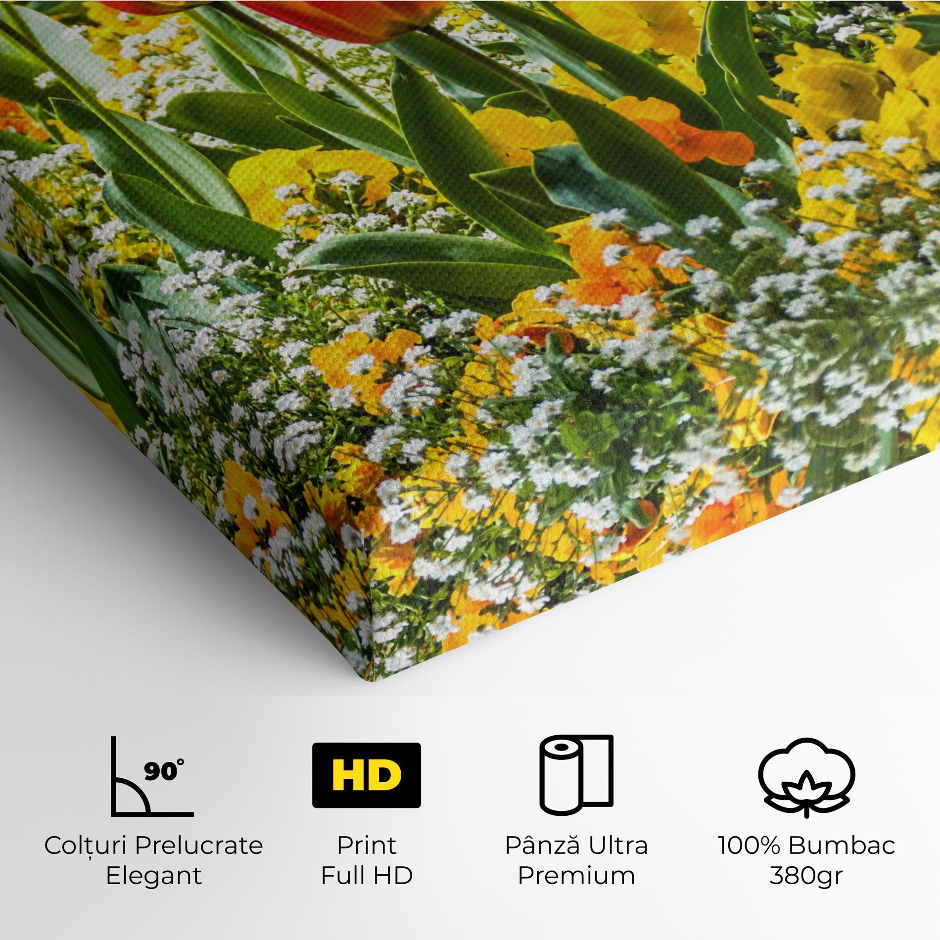 Tablou Canvas Colorful Tulips Garden mockup 4