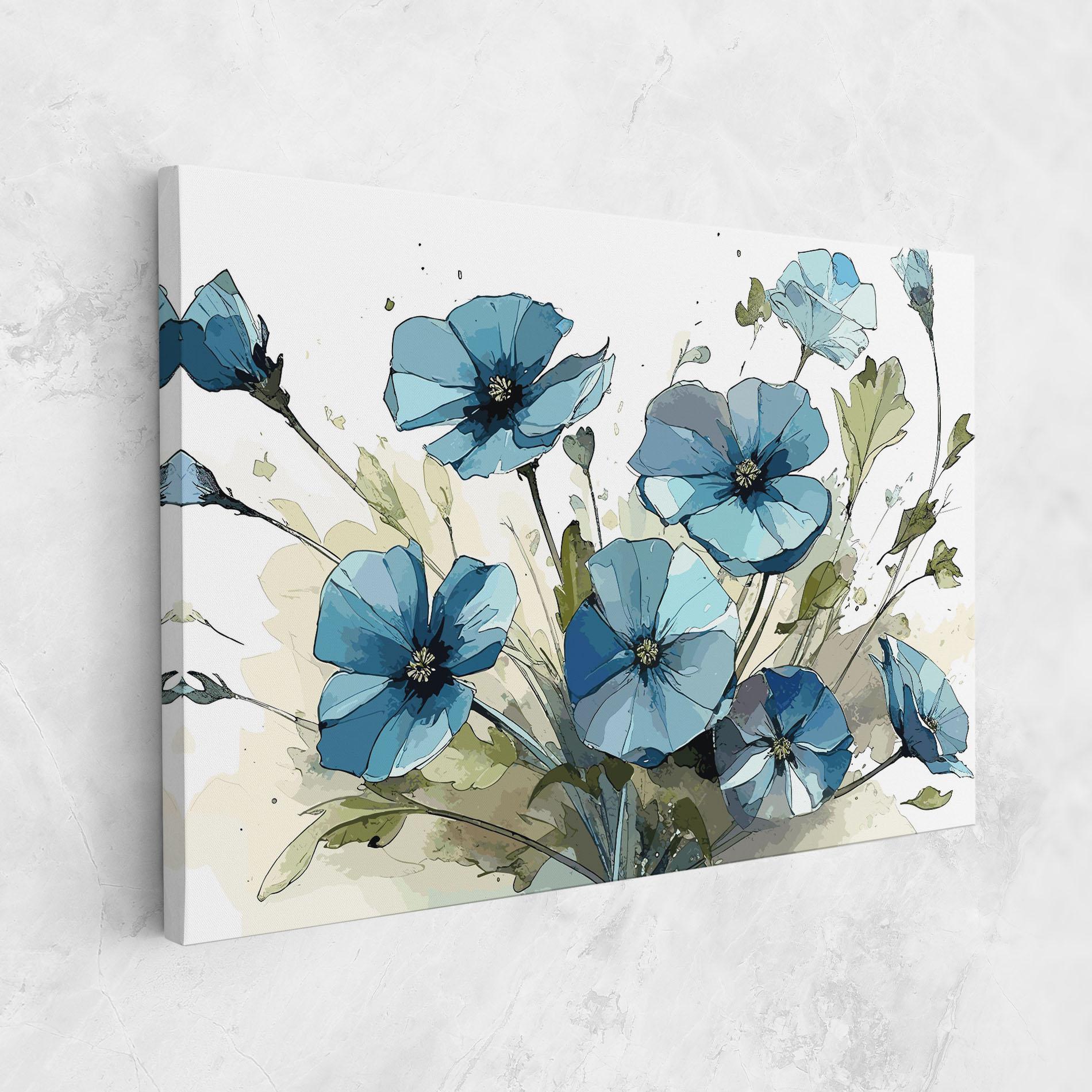 Tablou Canvas Blue Wild Plant mockup 1