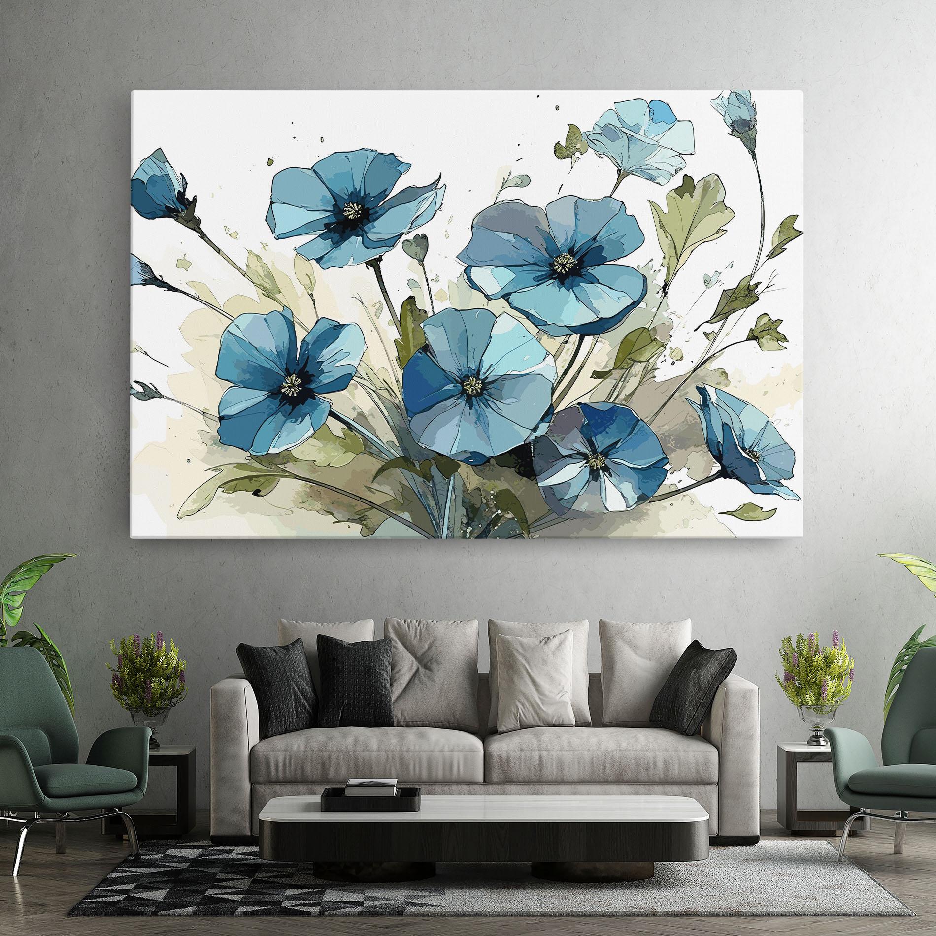 Tablou Canvas Blue Wild Plant mockup 7