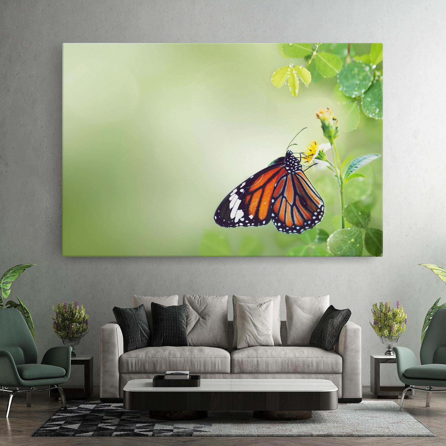Tablou Canvas Butterfly Wild Plant mockup 7