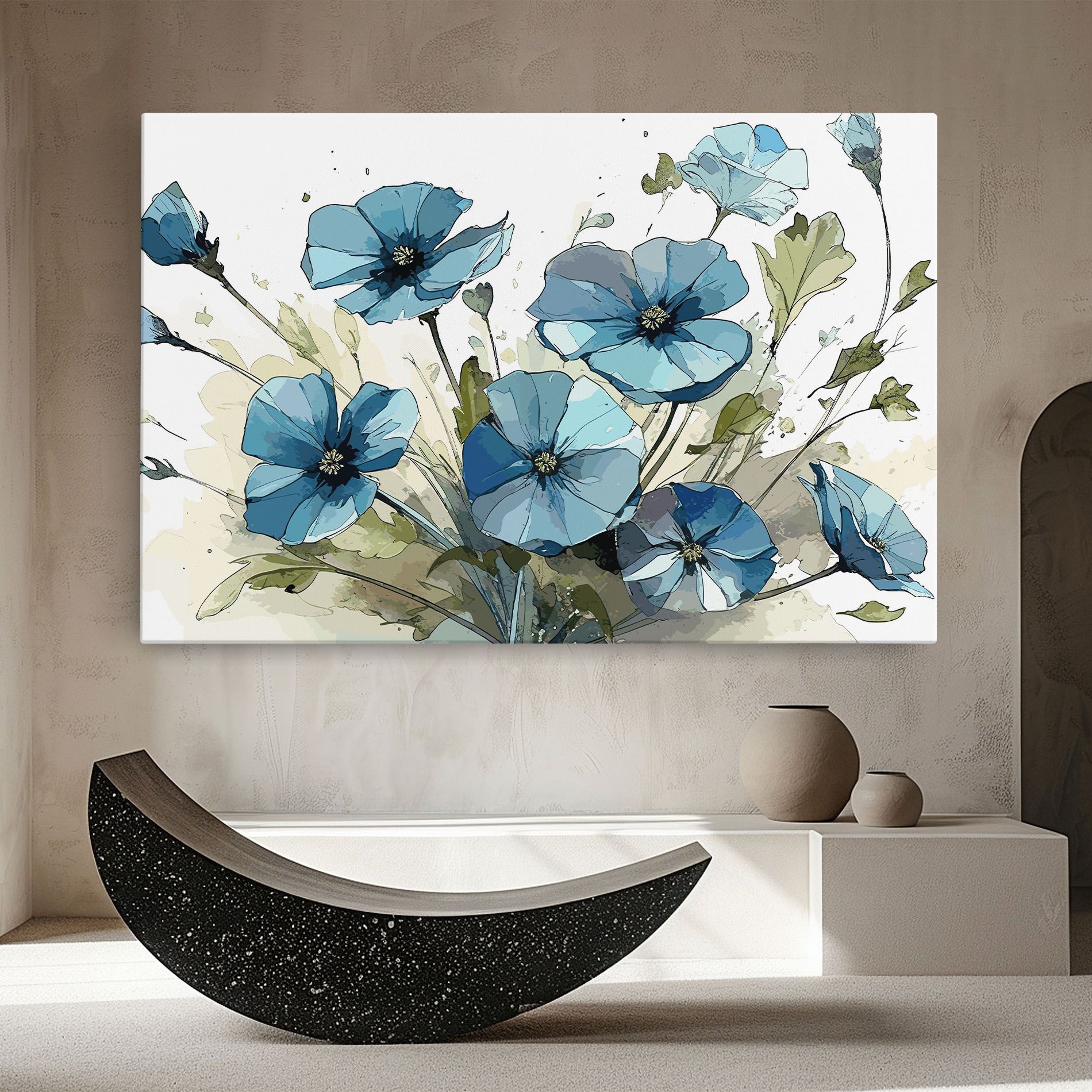 Blue Wild Plant mockup 8