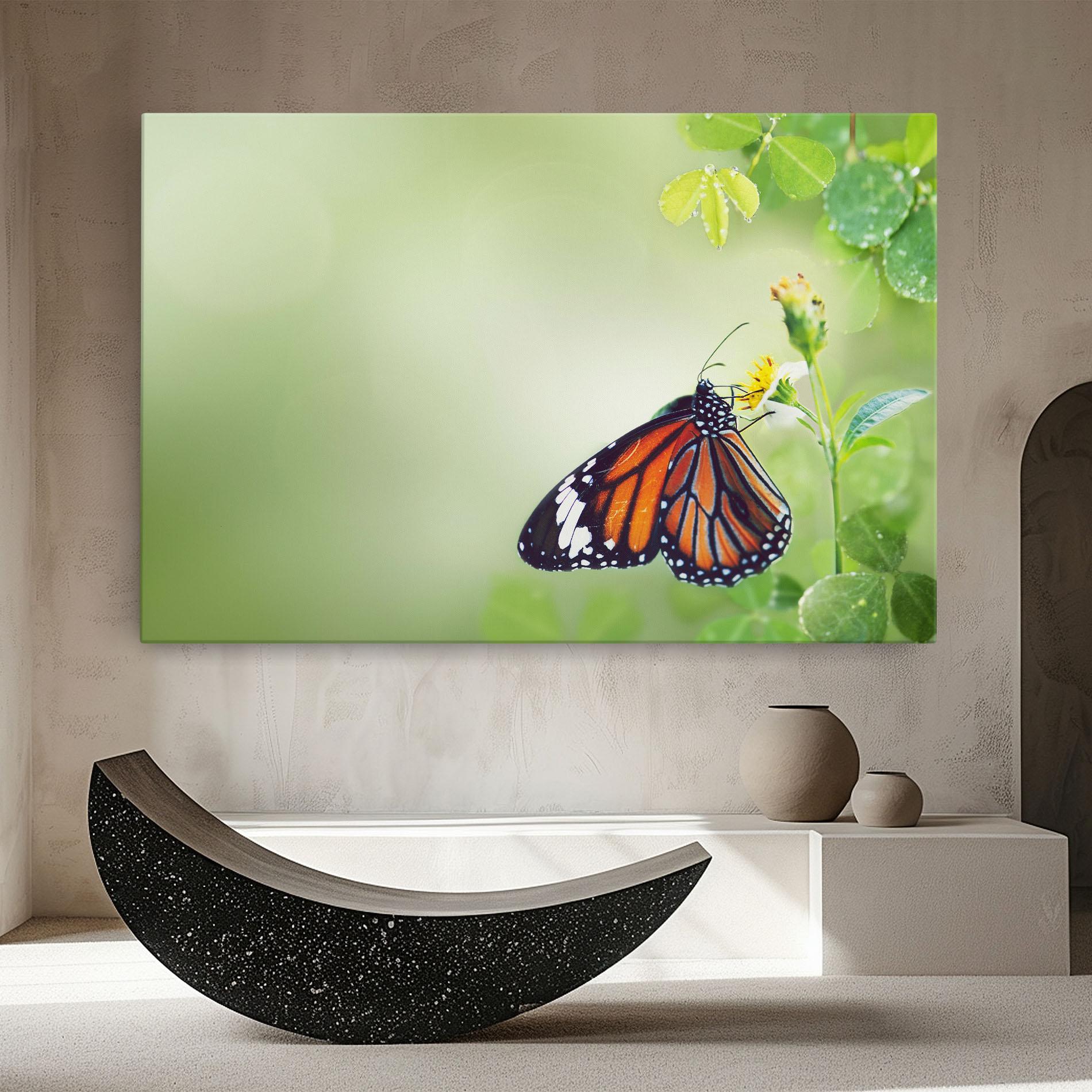 Tablou Canvas Butterfly Wild Plant mockup 8