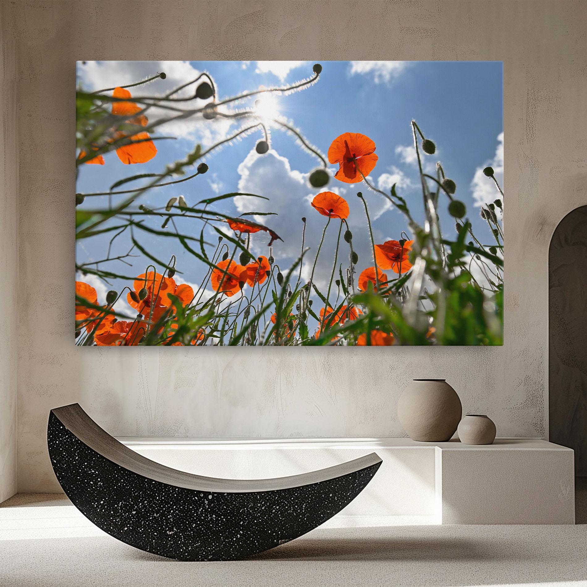 Tablou Canvas Wild Poppy Daylight mockup 8