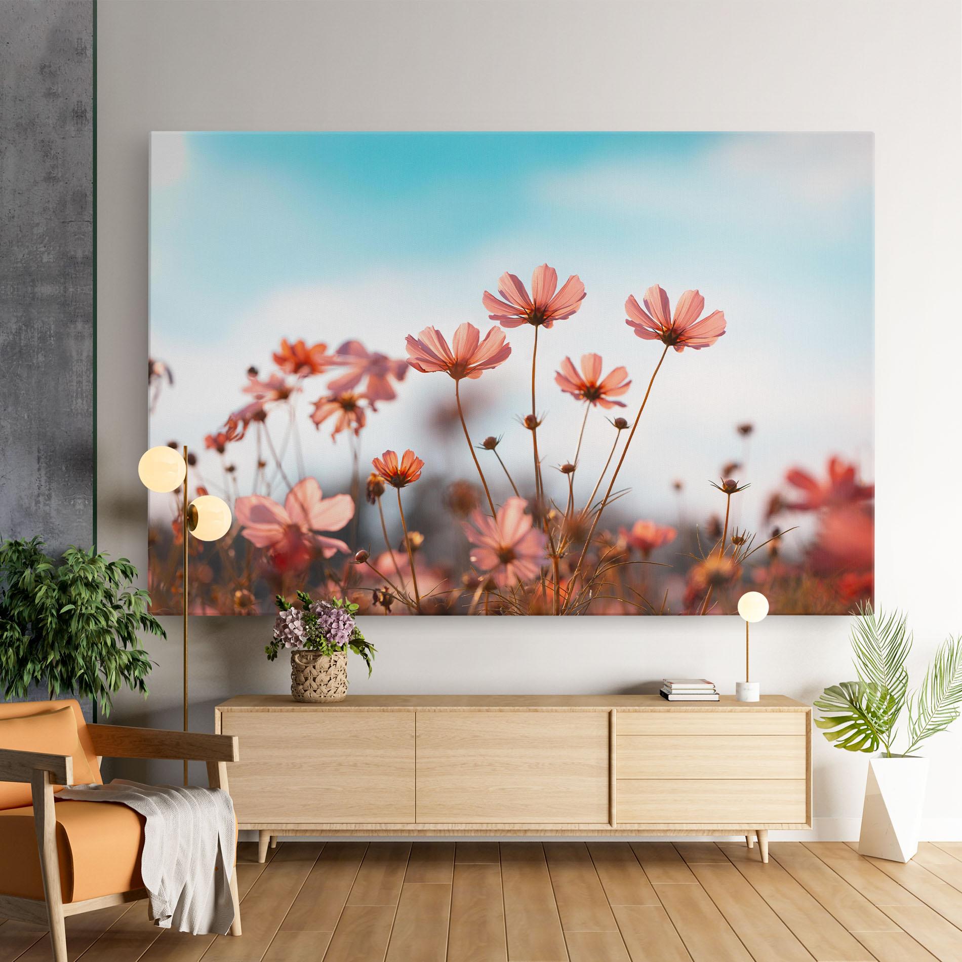 Tablou Canvas Cosmos Flowers Beautiful mockup 9
