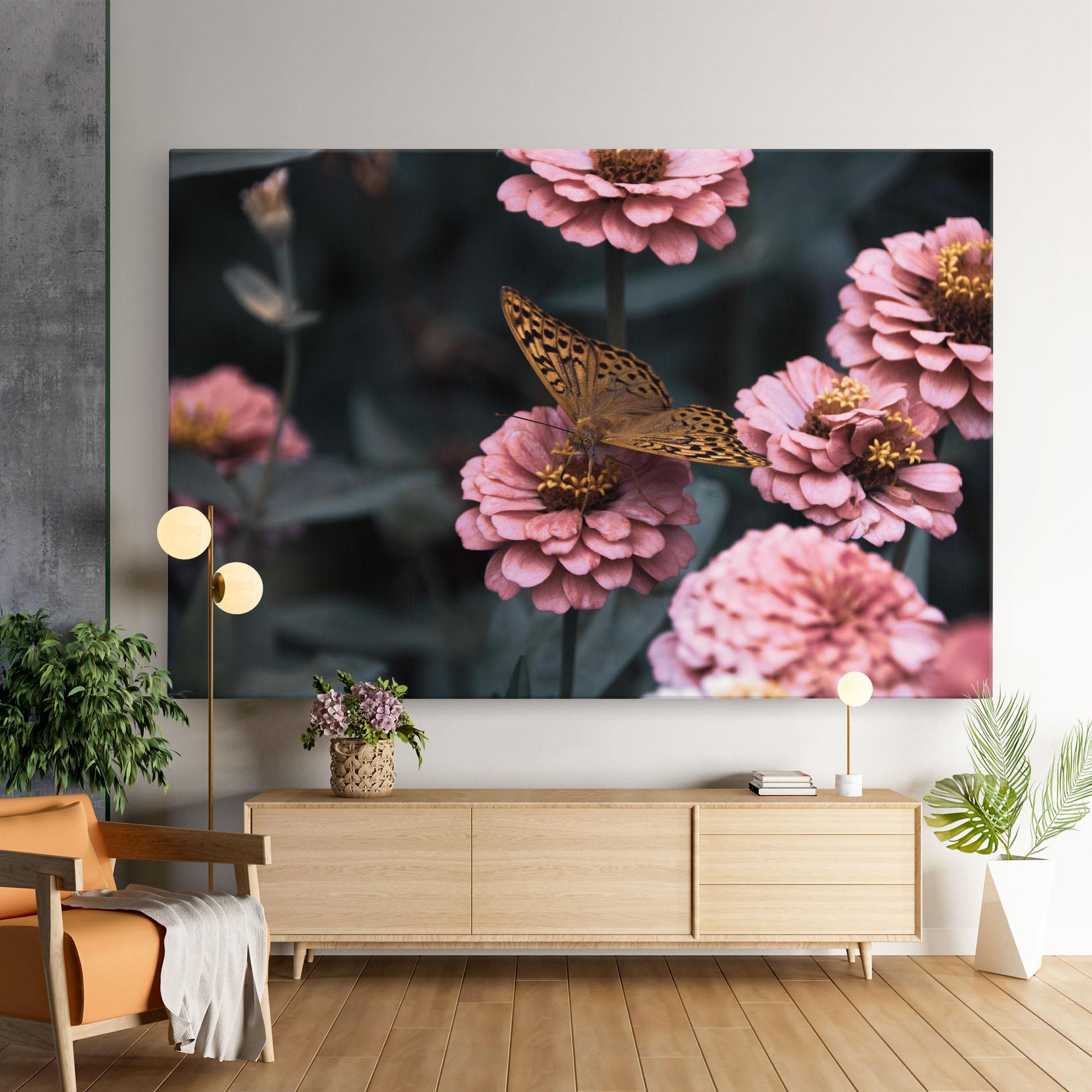Tablou Canvas Flower Butterfly mockup 9