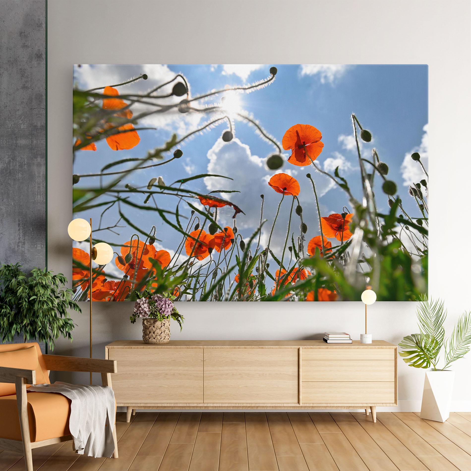 Tablou Canvas Wild Poppy Daylight mockup 9