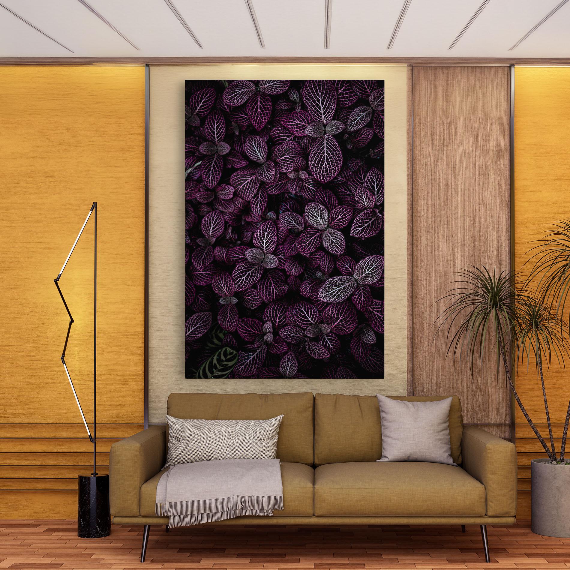 Tablou Canvas Purple Leaves mockup 9