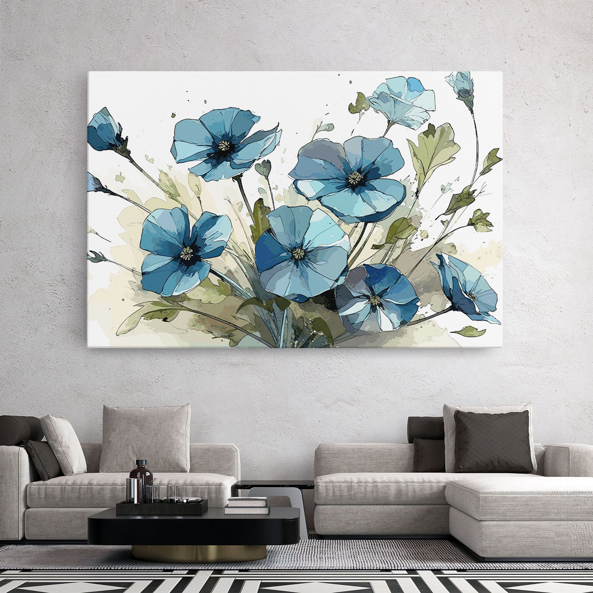 Blue Wild Plant mockup 2