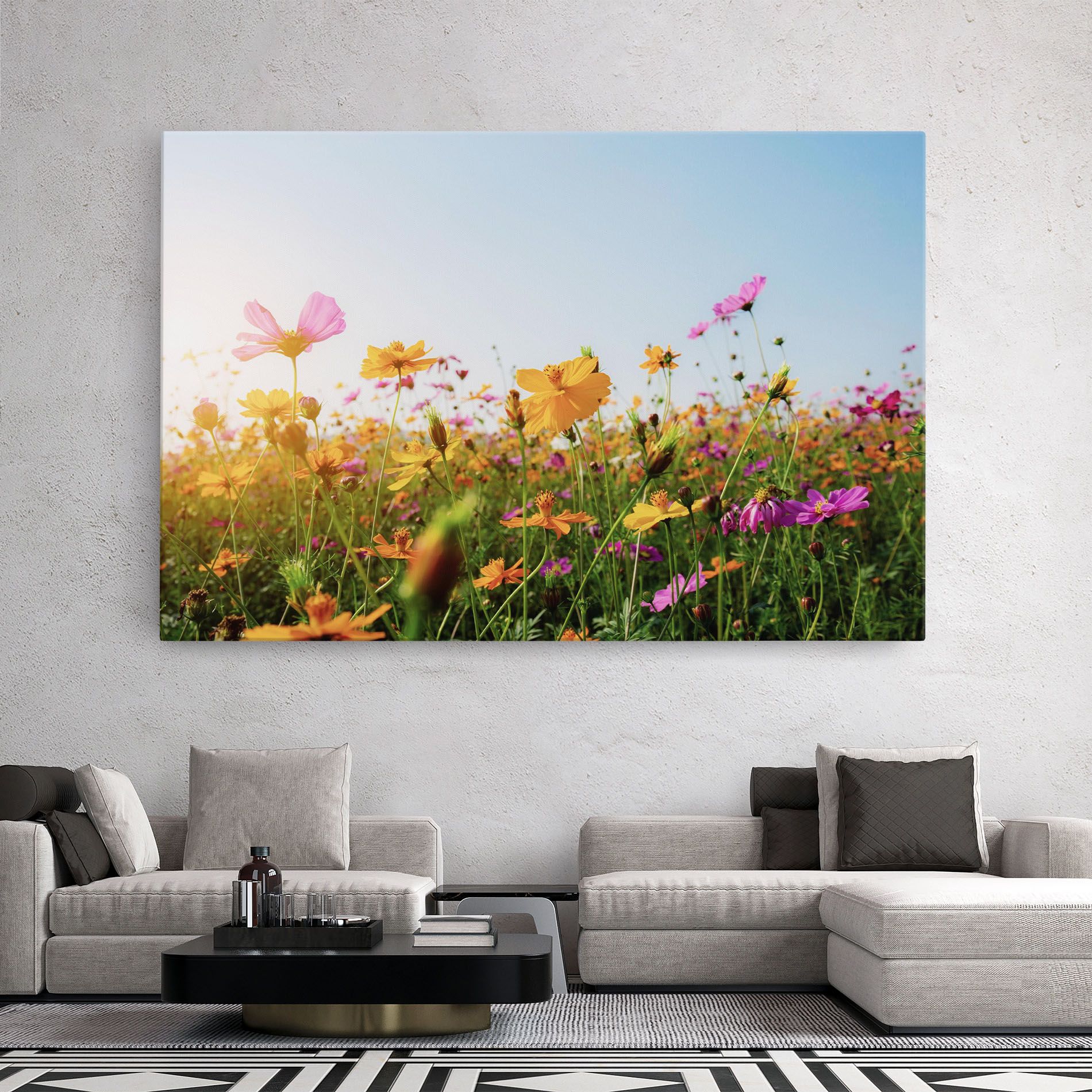 Cosmos Field Sunset mockup 2