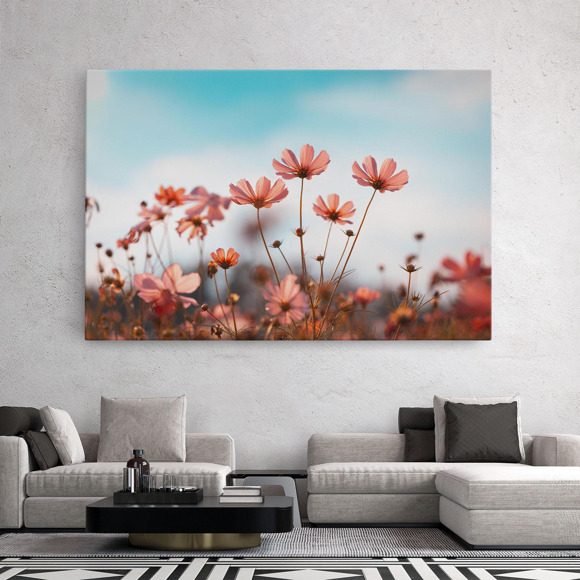 Tablou Canvas Cosmos Flowers Beautiful mockup 2