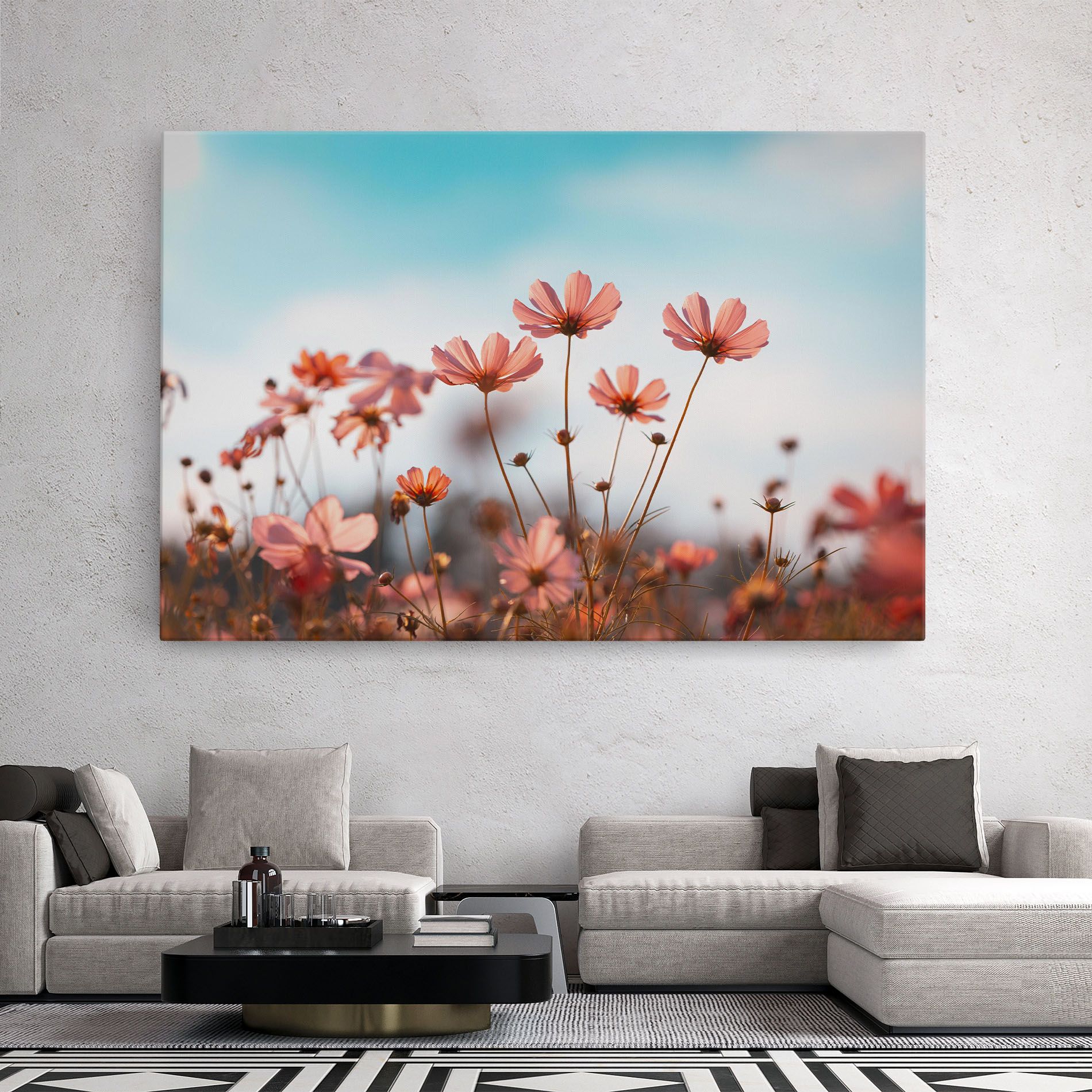 Cosmos Flowers Beautiful mockup 2
