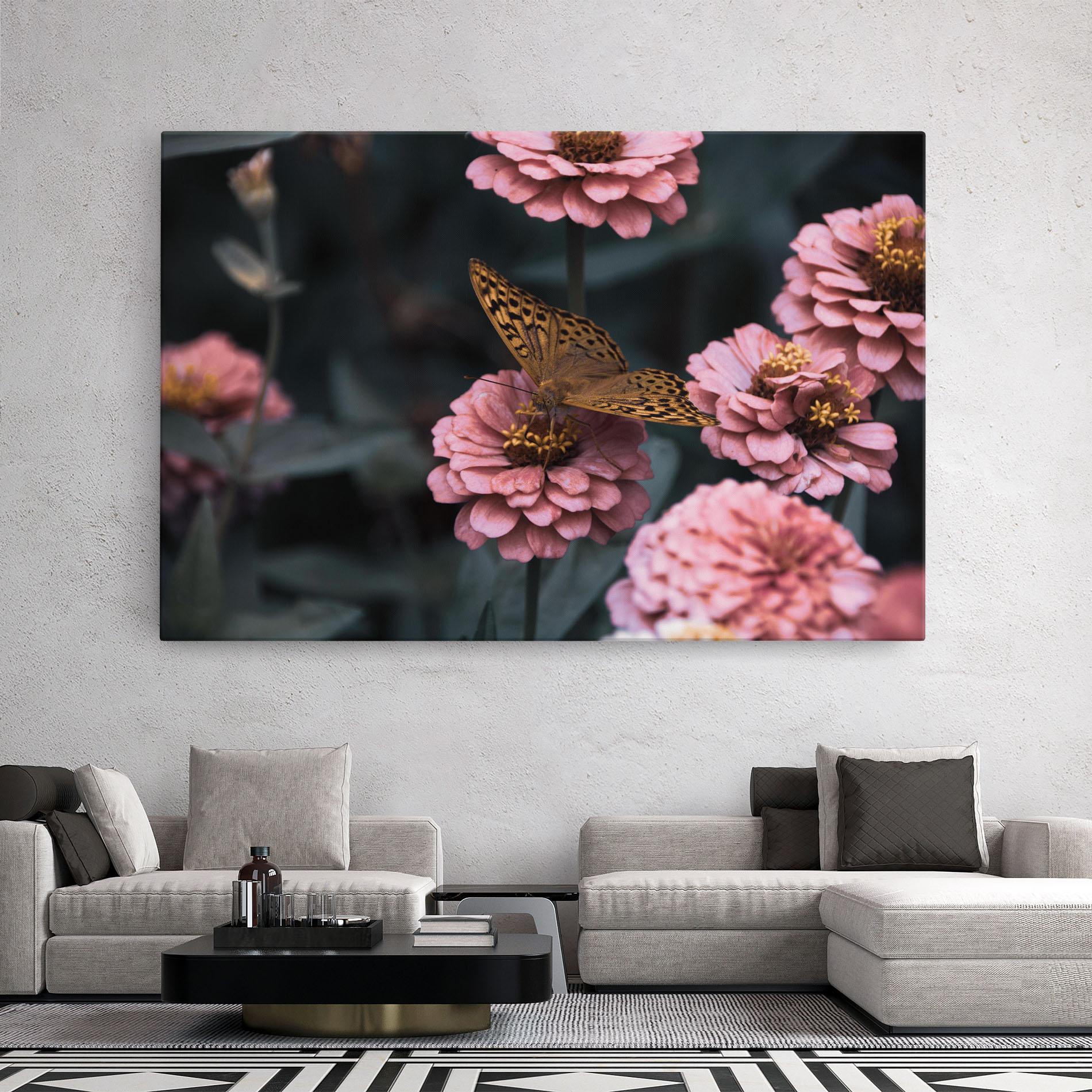 Tablou Canvas Flower Butterfly mockup 2