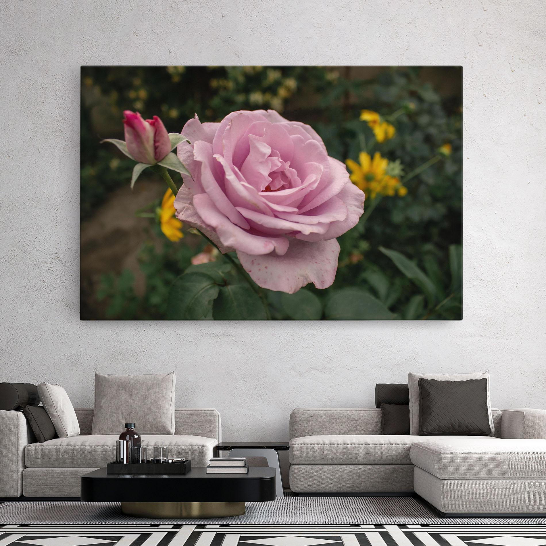 Tablou Canvas Garden Pink Rose mockup 2