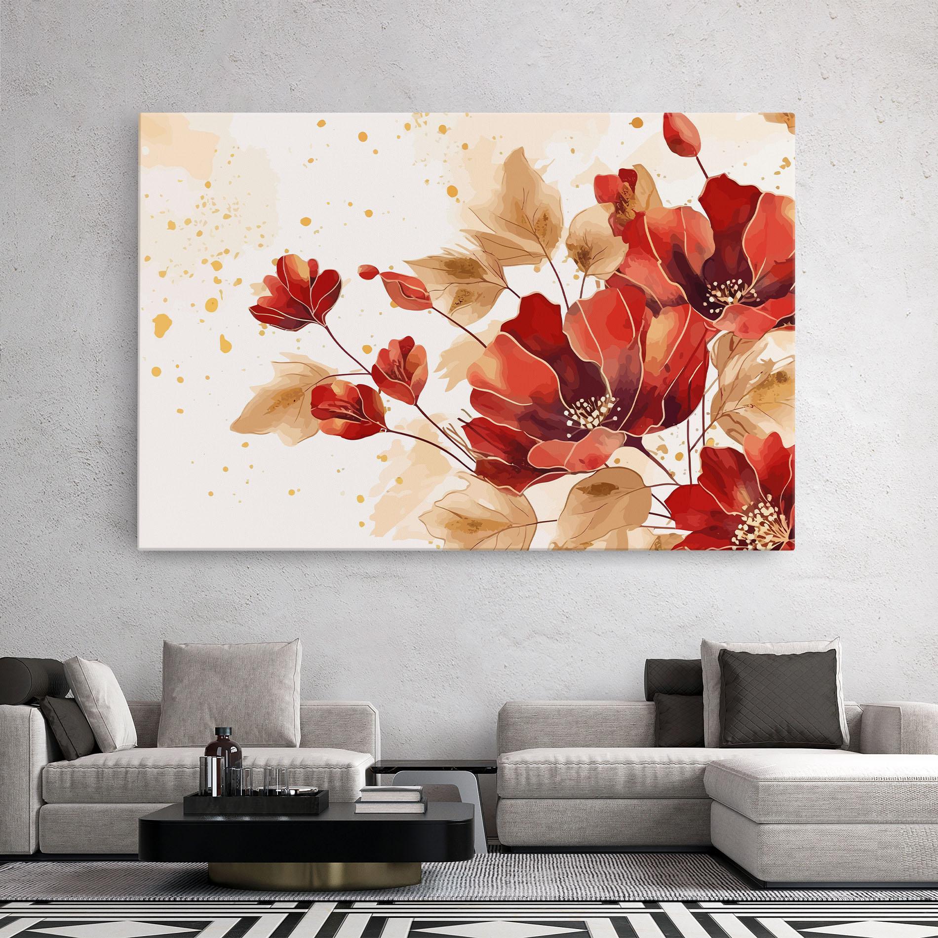 Tablou Canvas Red Wild Gold mockup 2