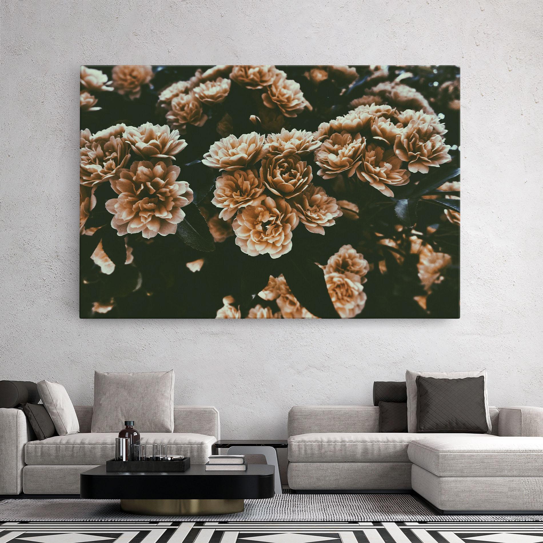 Tablou Canvas Wild Cream Flower mockup 2