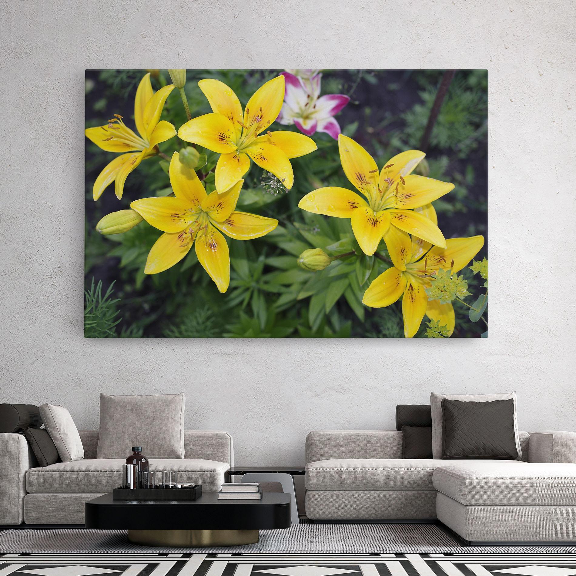Tablou Canvas Yellow Flowers mockup 2