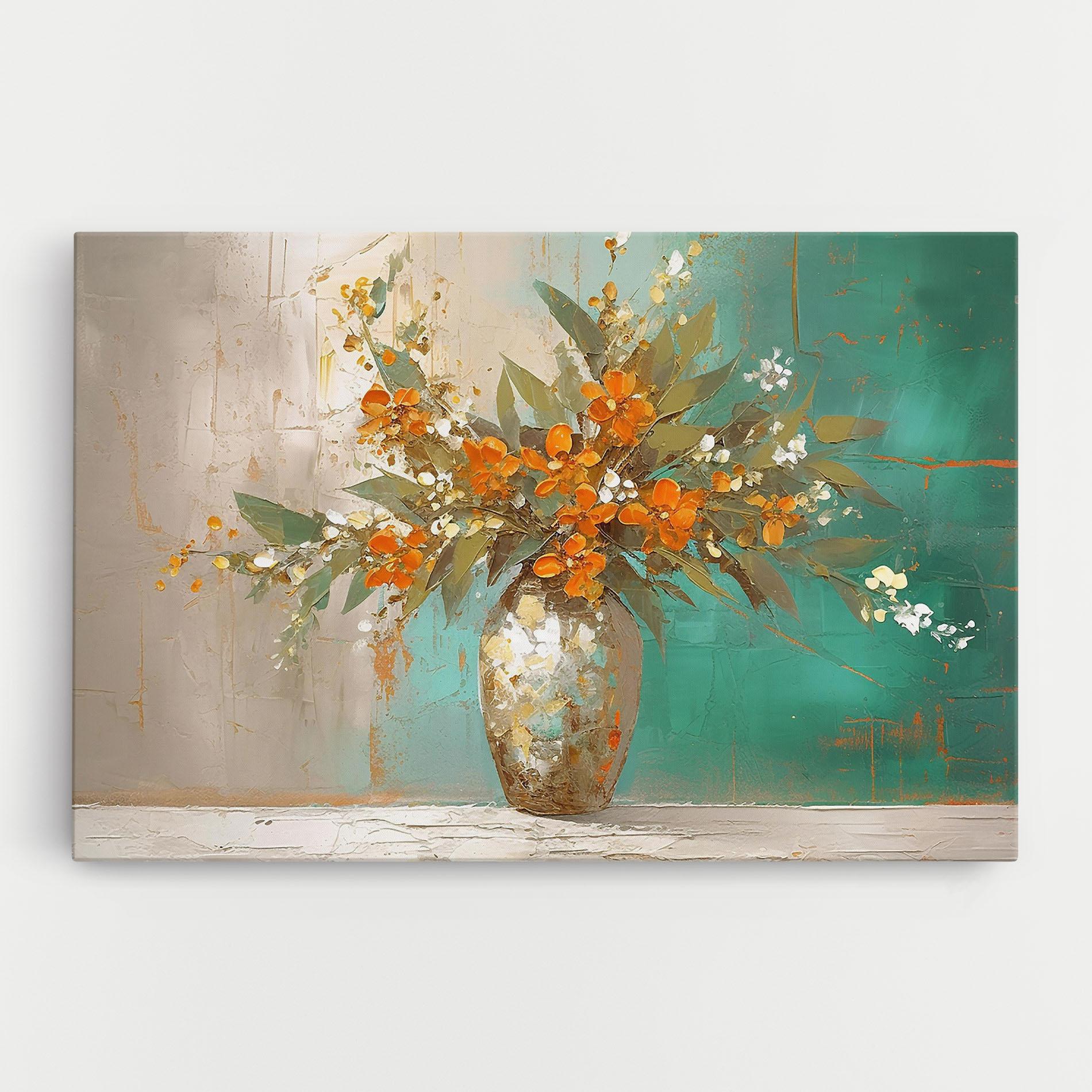 Tablou Canvas Grey Vase Orange mockup 0
