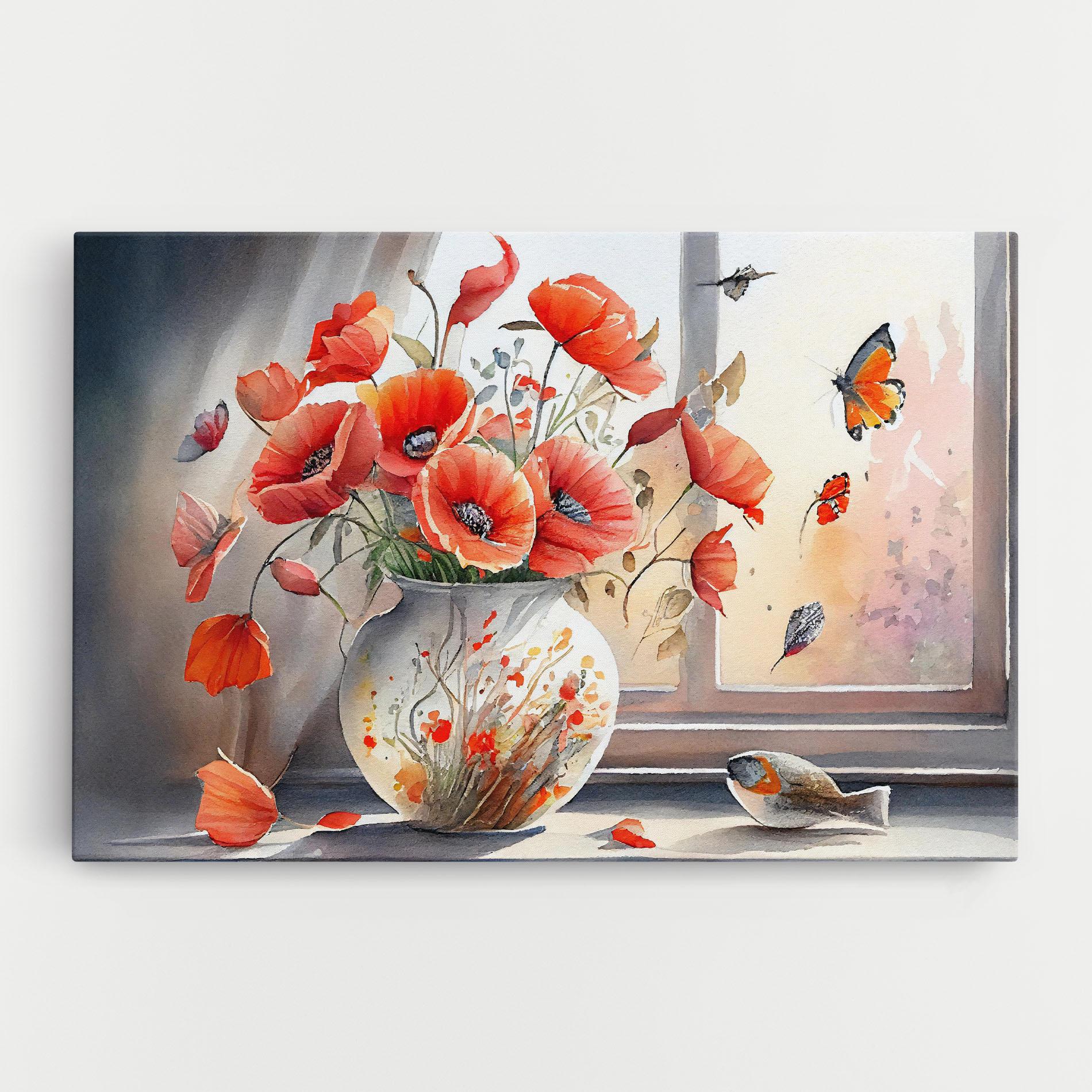 Tablou Canvas Poppies Vase mockup 0