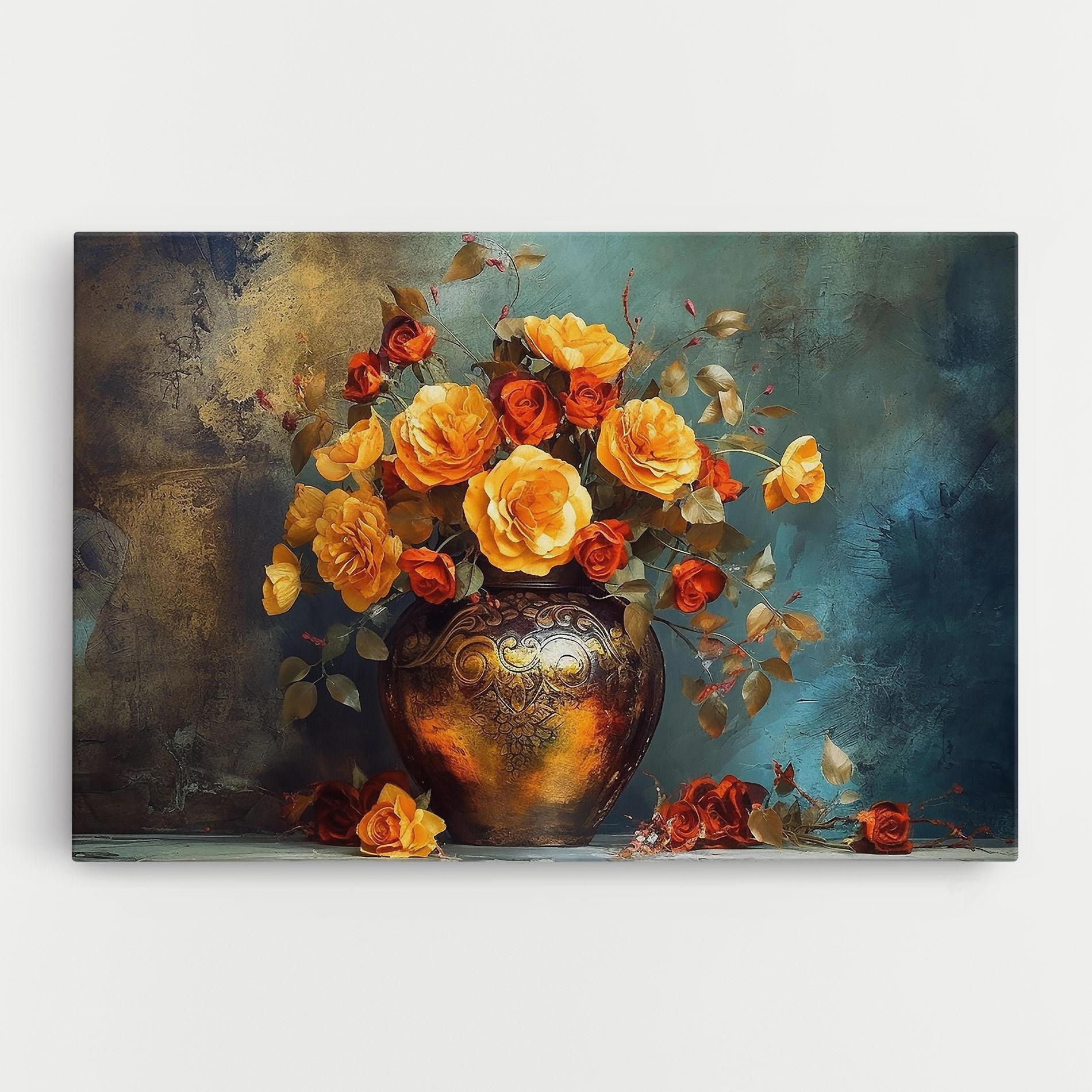Tablou Canvas Red Orange Flower Vase mockup 0
