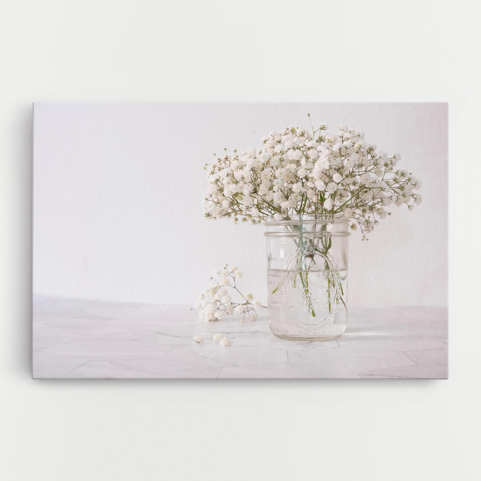 Tablou Canvas White Tiny Flower Vase mockup 0