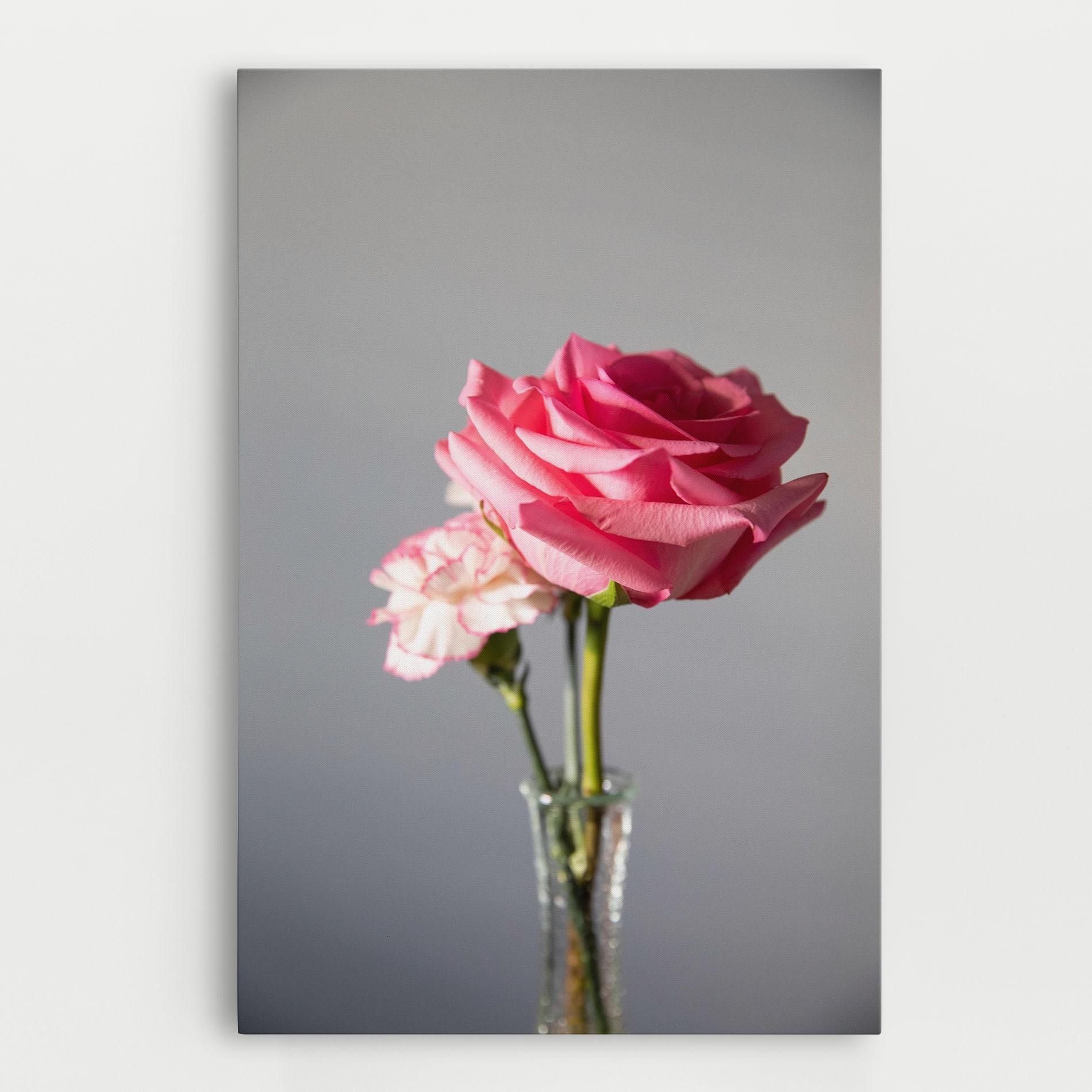 Tablou Canvas Big Pink Rose Vase mockup 0