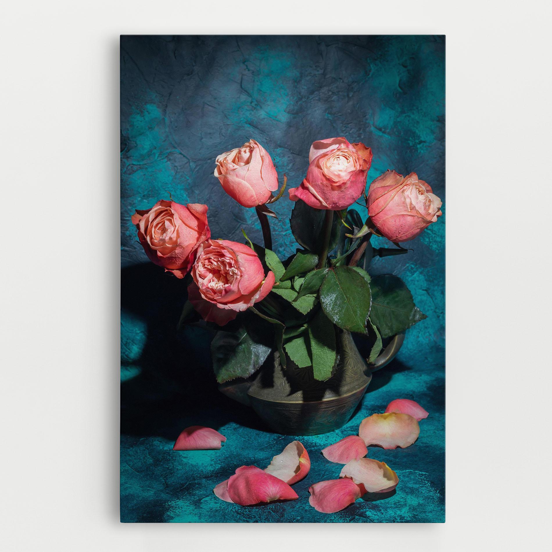 Tablou Canvas Bouquet Roses Vase mockup 0